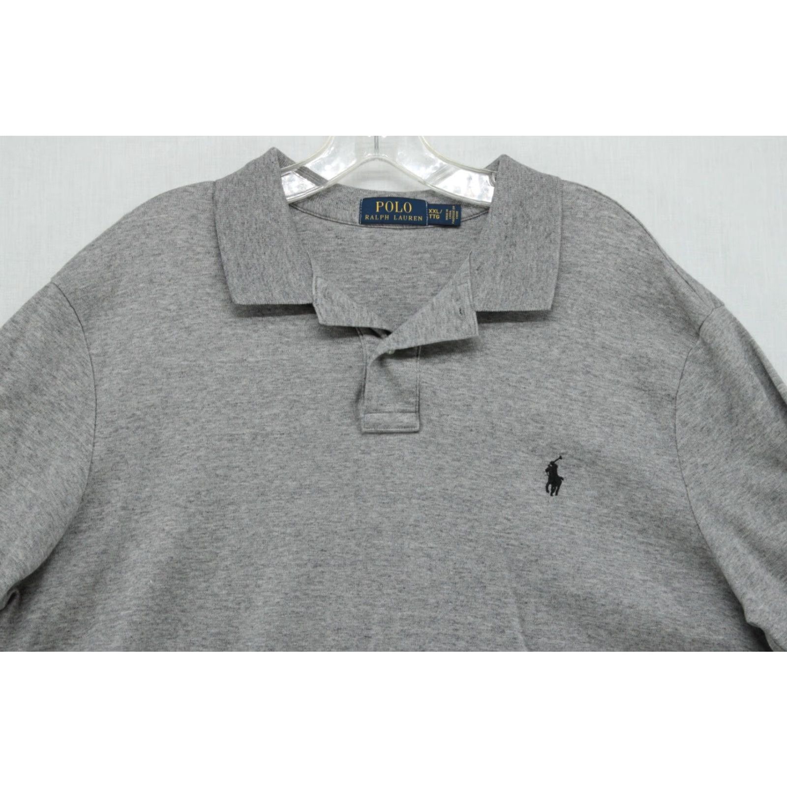 Ralph Lauren Polo Ralph Lauren Men Polo Shirt 2XL Gray Black Pony Preppy 100% Cotton Soft Polo Shirt Mens Regular 2XL Gray Polo Ralph Lauren Shirt Size US XXL / EU 58 / 5 - 2 Thumbnail
