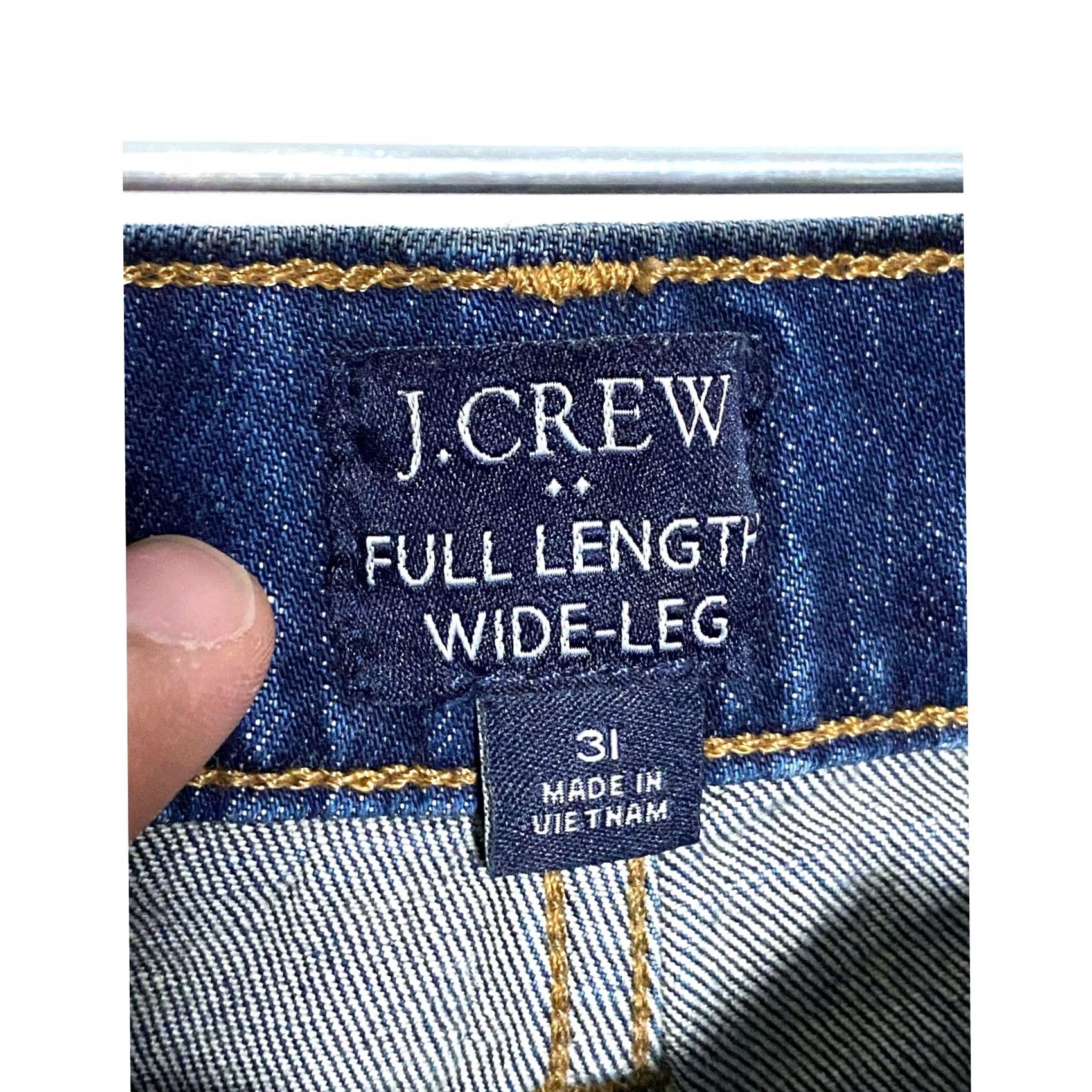 J.Crew J.Crew Jeans Wide-Leg Denim Button Fly 31 Womens 31 Blue Cotton Lycra Pockets Stretch Vintage Boho Y2K Casual Modern Regular Size 24" / US 00 / IT 34 - 5 Thumbnail