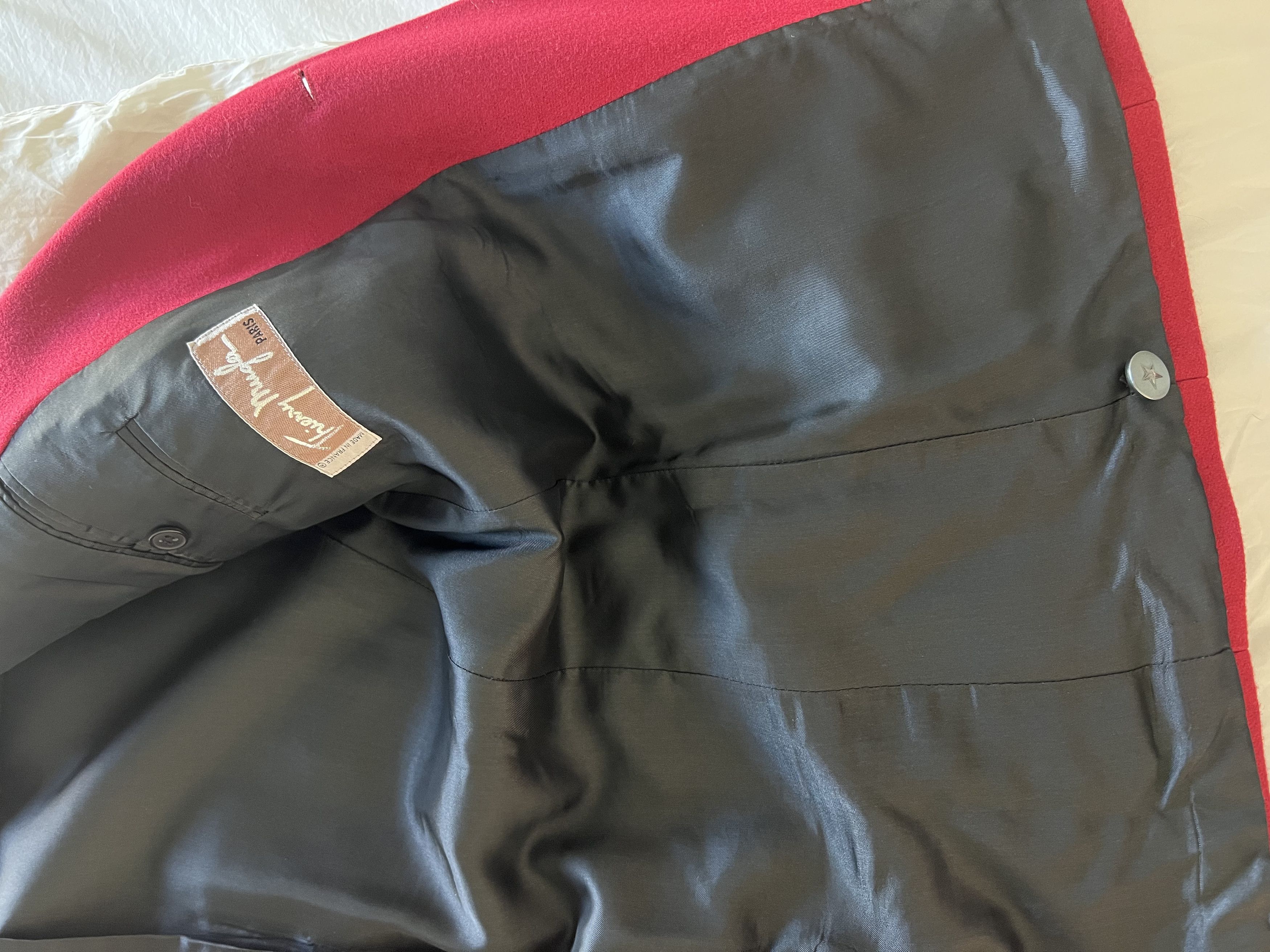 Thierry Mugler Late 80s Vintage Thierry Mugler Men's Red Wool Blazer Size 40R - 4 Thumbnail