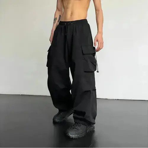 Japanese Brand Cargo Pants Multi-pocket With Elastic Size US 32 / EU 48 - 4 Thumbnail