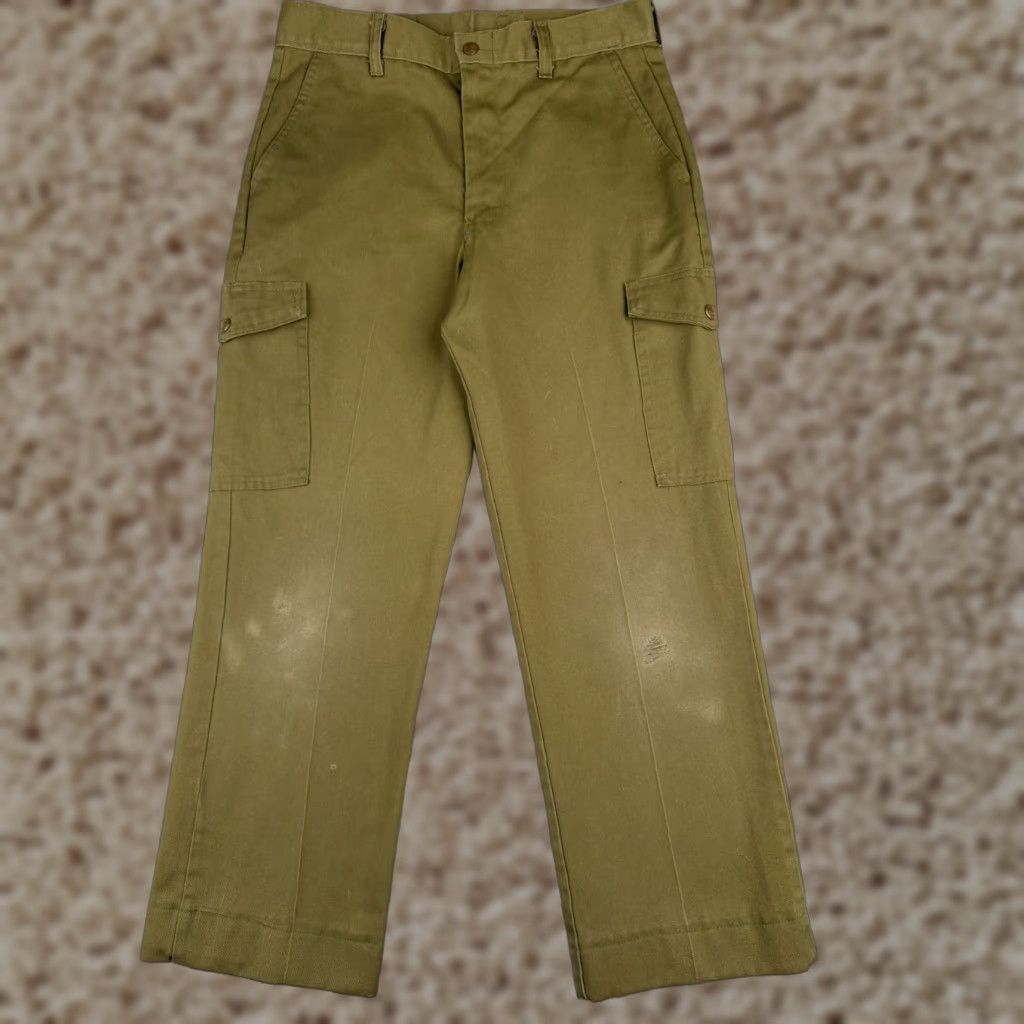 Vintage VINTAGE Boy Scouts Pants Men 30 Cargo Green Official Uniform Twill Cotton 30x26 Mens green cargo pants Boy Scouts of America Size US 30 / EU 46 - 1 Thumbnail