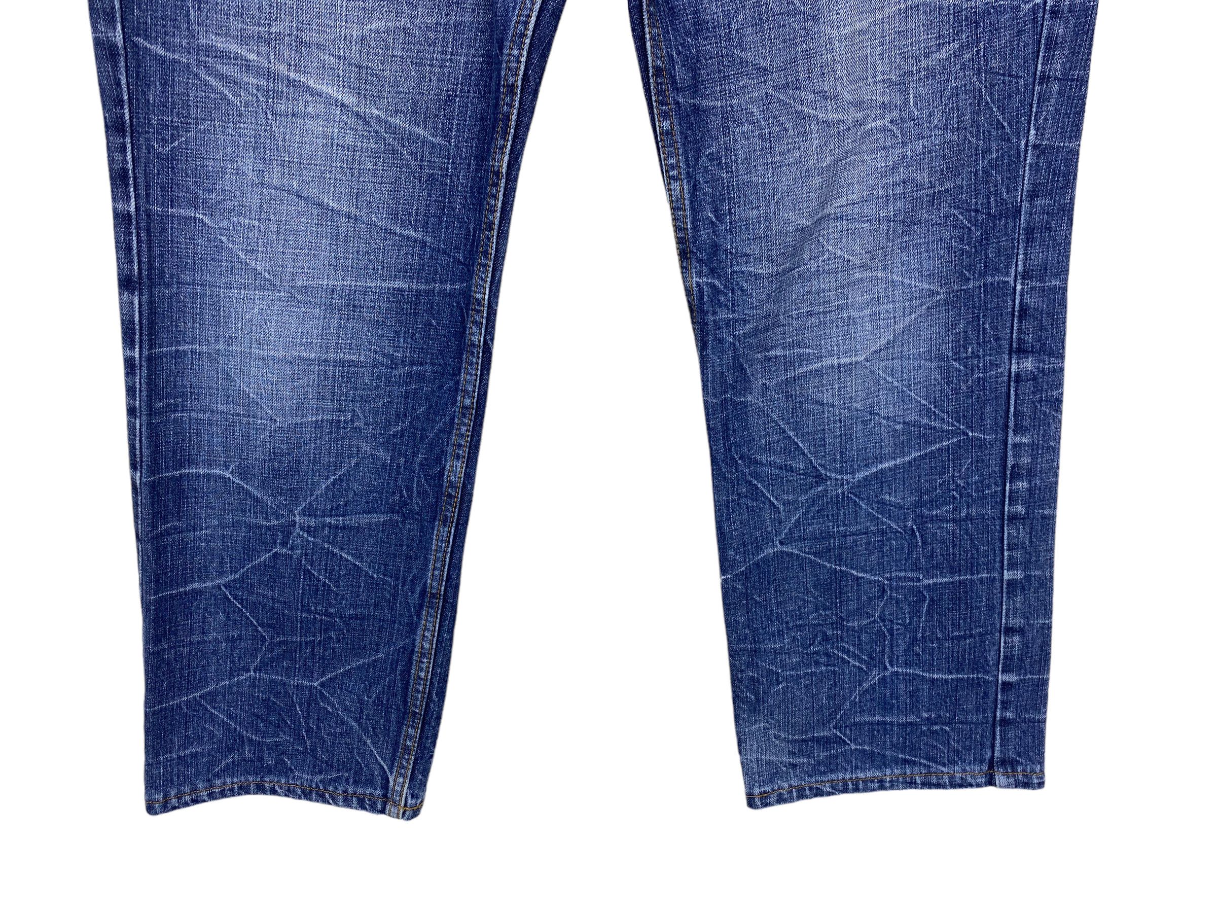 Japanese Brand Nylaus Distressed Buckle Back Denim Goth Punk Jeans Size US 31 - 5 Thumbnail