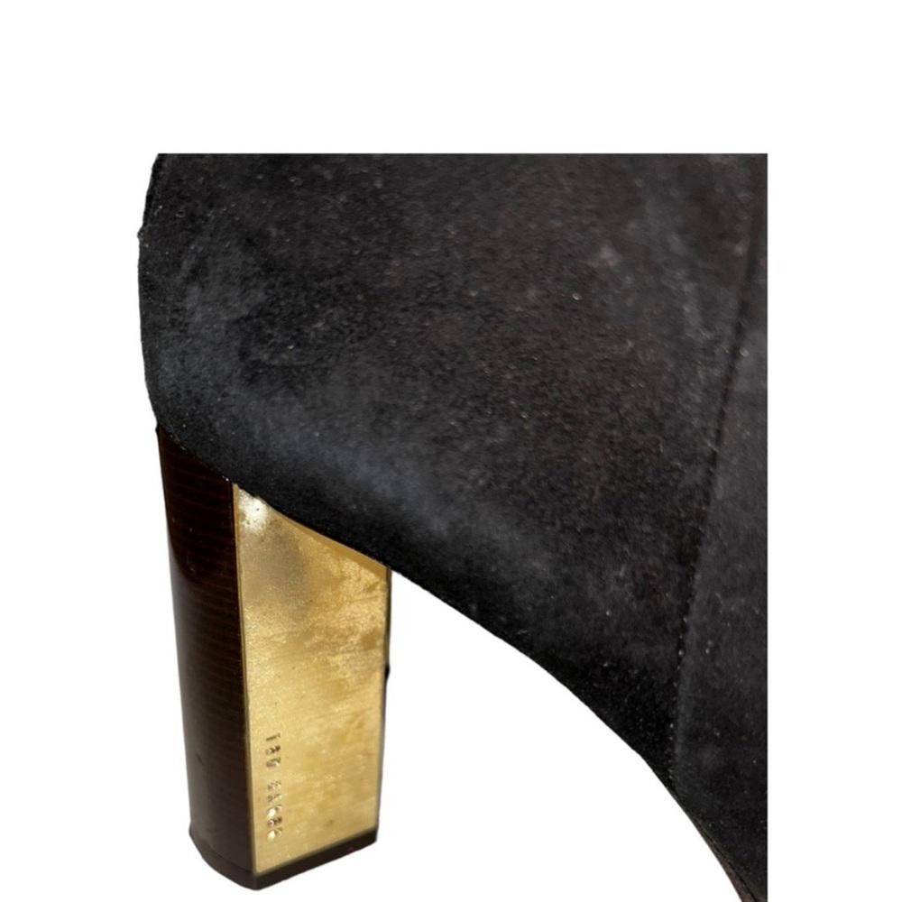 Ted Baker Ted Baker l Black Suede Leather Bootie W Gold Heel Size 9 Size US 9 / IT 39 - 6 Thumbnail
