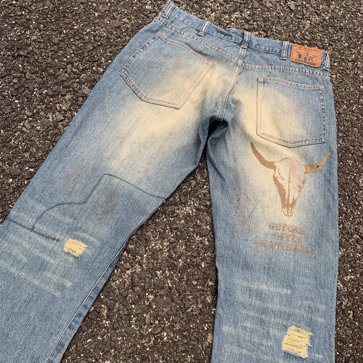 Gotcha Vintage Gotcha Jeans Patchwork VERY RARE Rugged Denim Pants Size US 31 - 13 Thumbnail