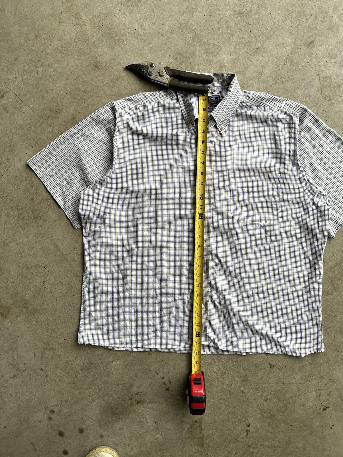 Vintage Vintage Cropped Plaid Button Down Shirt - XL Size US L / EU 52-54 / 3 - 3 Thumbnail