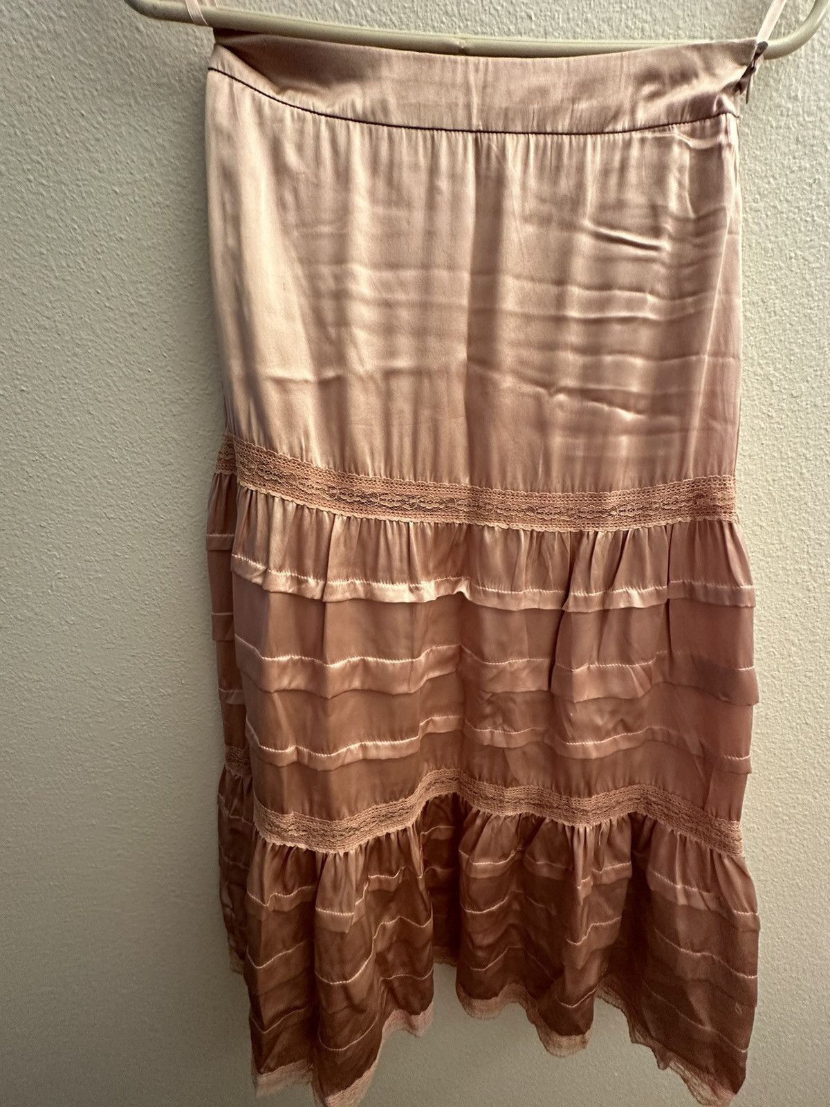 Adieu Paris × Vintage Silk Satin Skirt Size 23" - 6 Thumbnail
