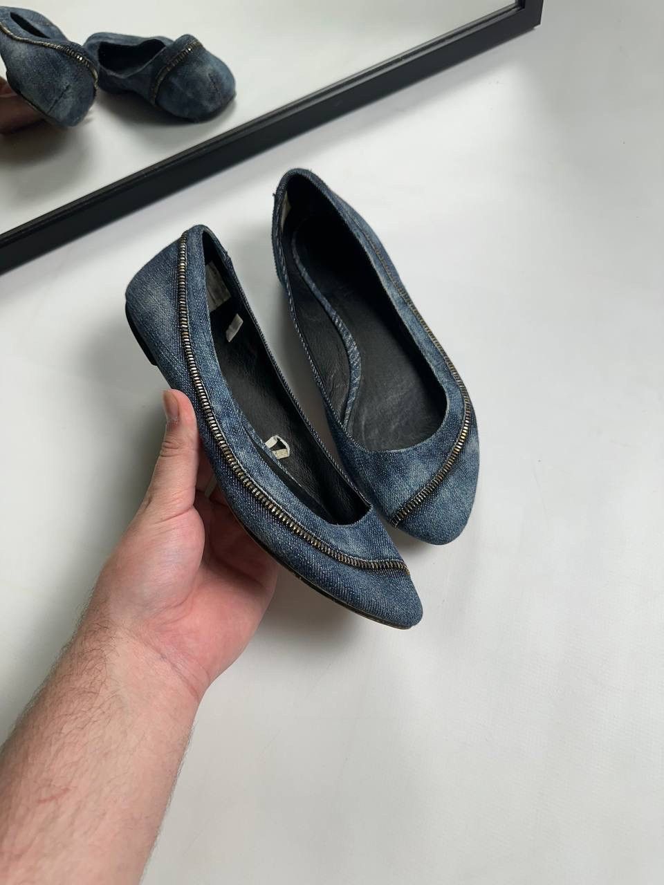Diesel Vintage Diesel AvantGarde Denim Ballet Flats Size US 8 / IT 38 - 1 Thumbnail