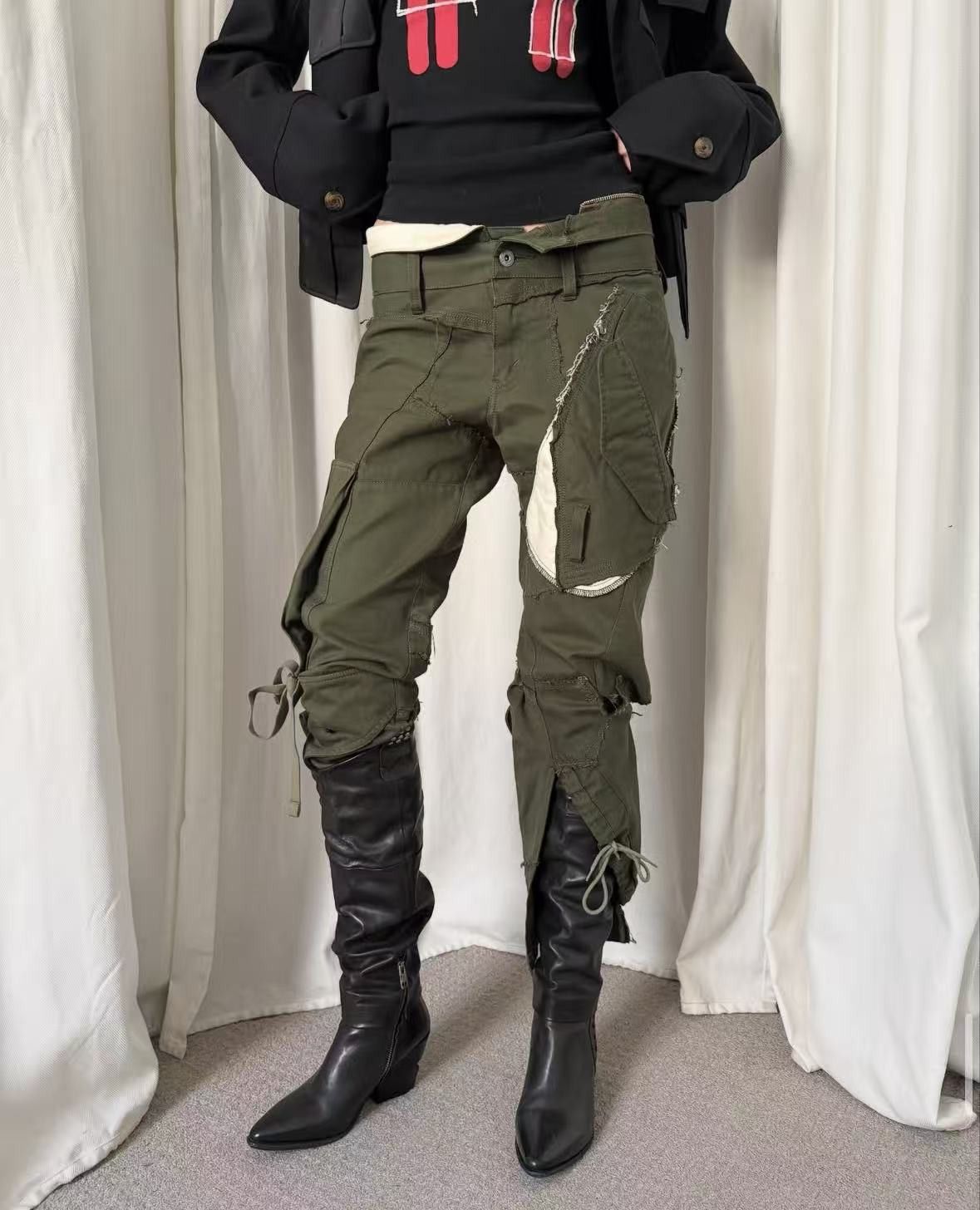 AS98 Knee High Screw Stud Boots