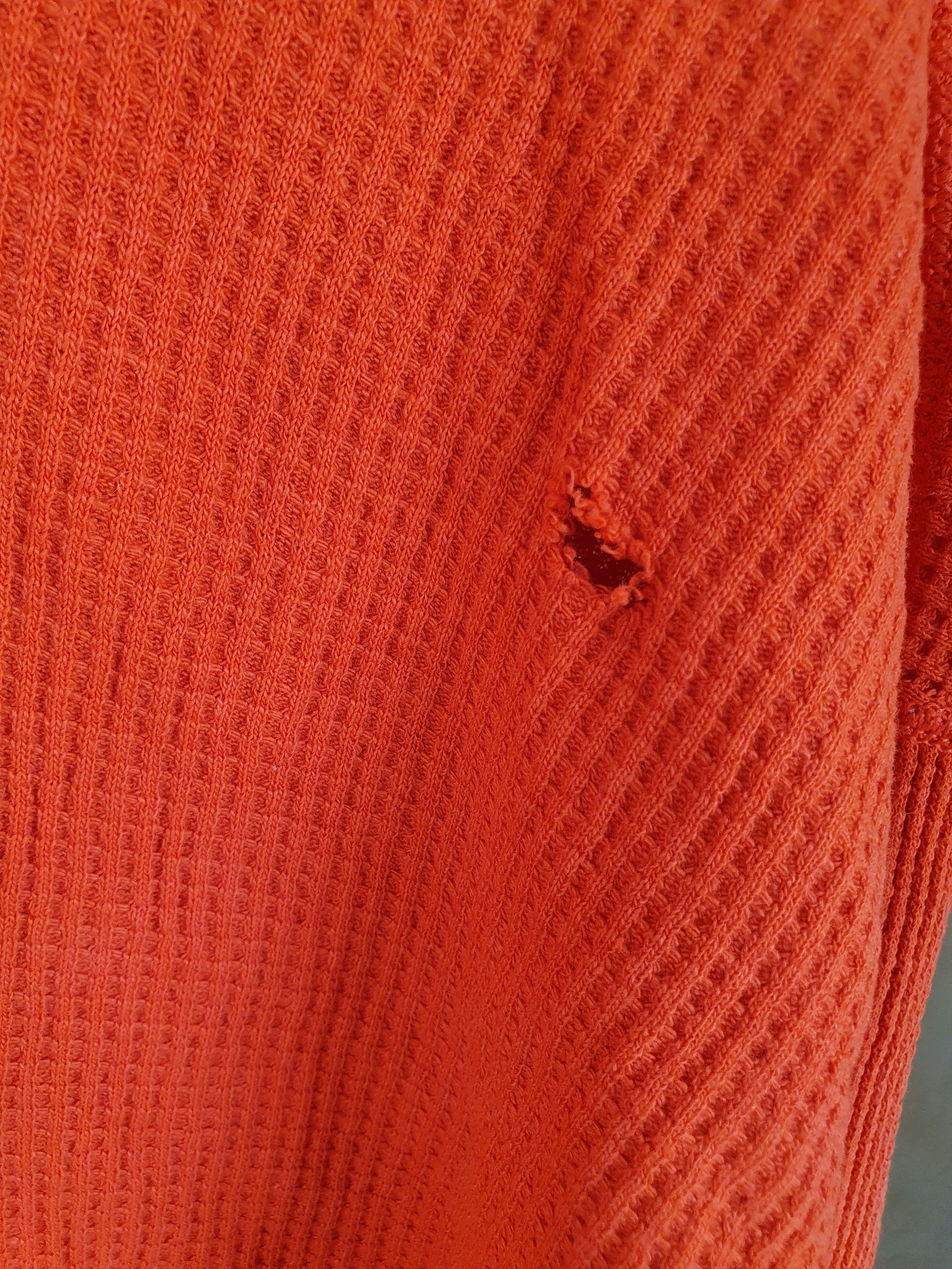 Gap Gap Vtg Made in USA Waffle-Knit Long Sleeve t-shirt TRASHED Size US M / EU 48-50 / 2 - 13 Thumbnail