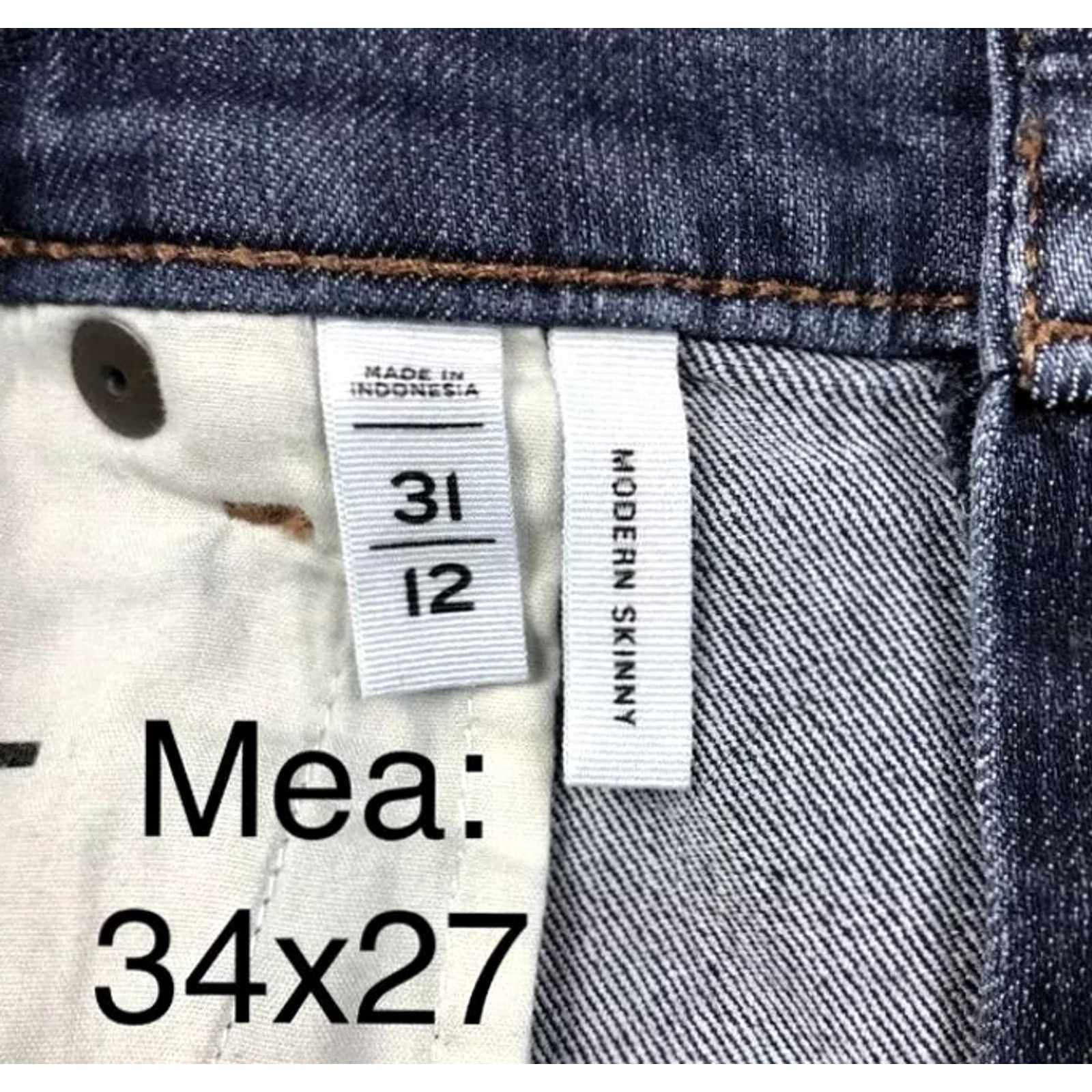 Ann Taylor Ann Taylor Loft Blue Denim Jeans Women's Modern Skinny Size 34x27 Size 24" / US 00 / IT 34 - 2 Thumbnail