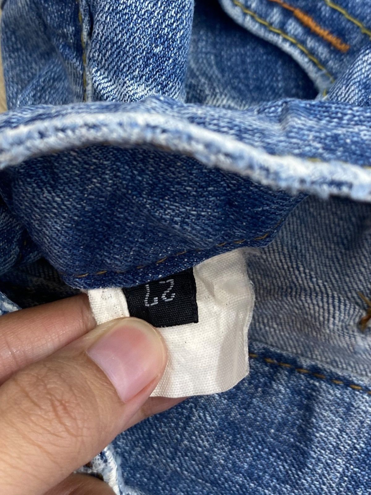 Other Japanese Brand Faded Wash Buckle Back Style Loose Jeans Size US 28 / EU 44 - 15 Thumbnail