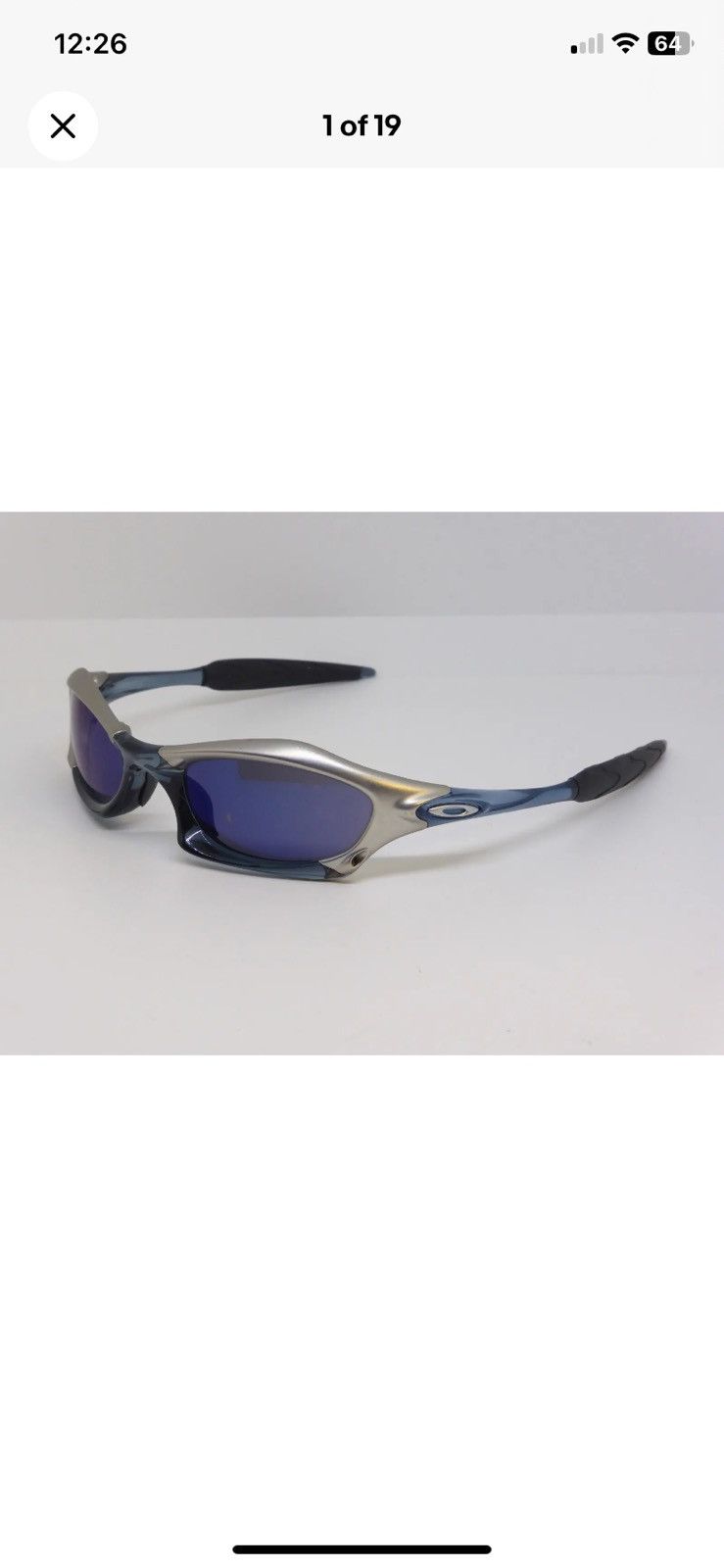 image of Oakley Splice Fmj Ice Iridium Full Metal Jacket in Grey, Men's