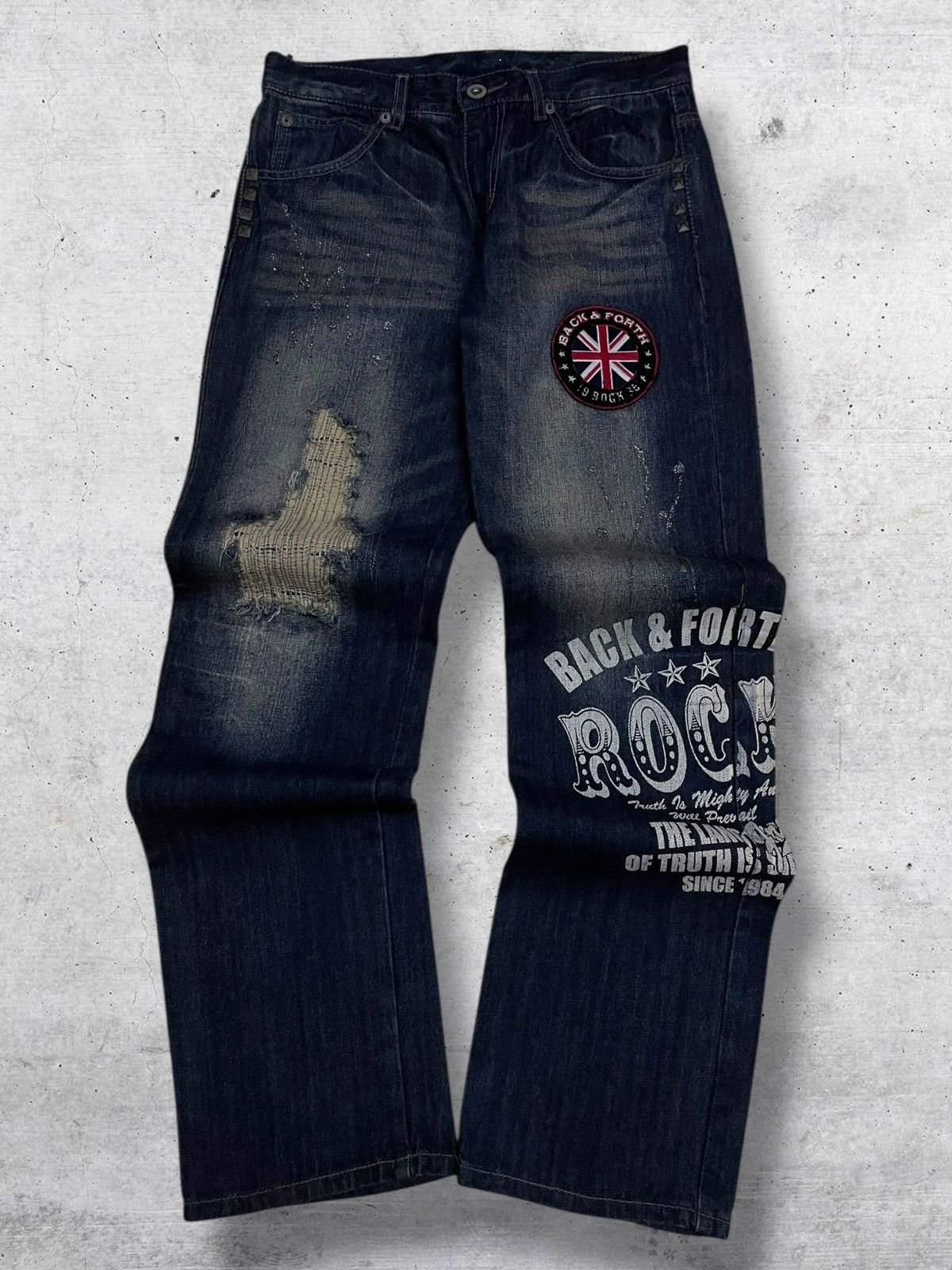 Hysteric Glamour VINTAGE BACK FORTH CRAFTED OG JAPAN DESIGNER ROCKNROLL DENIM Size US 31 - 1 Thumbnail
