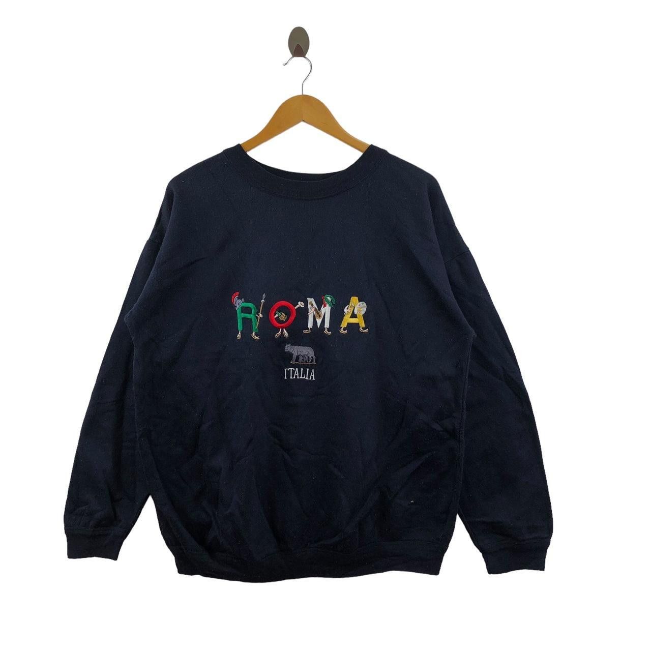 Vintage Vintage ROMA ITALIA ART Embroidered Sweatshirt Made In Italy Size XL / US 12-14 / IT 48-50 - 1 Thumbnail