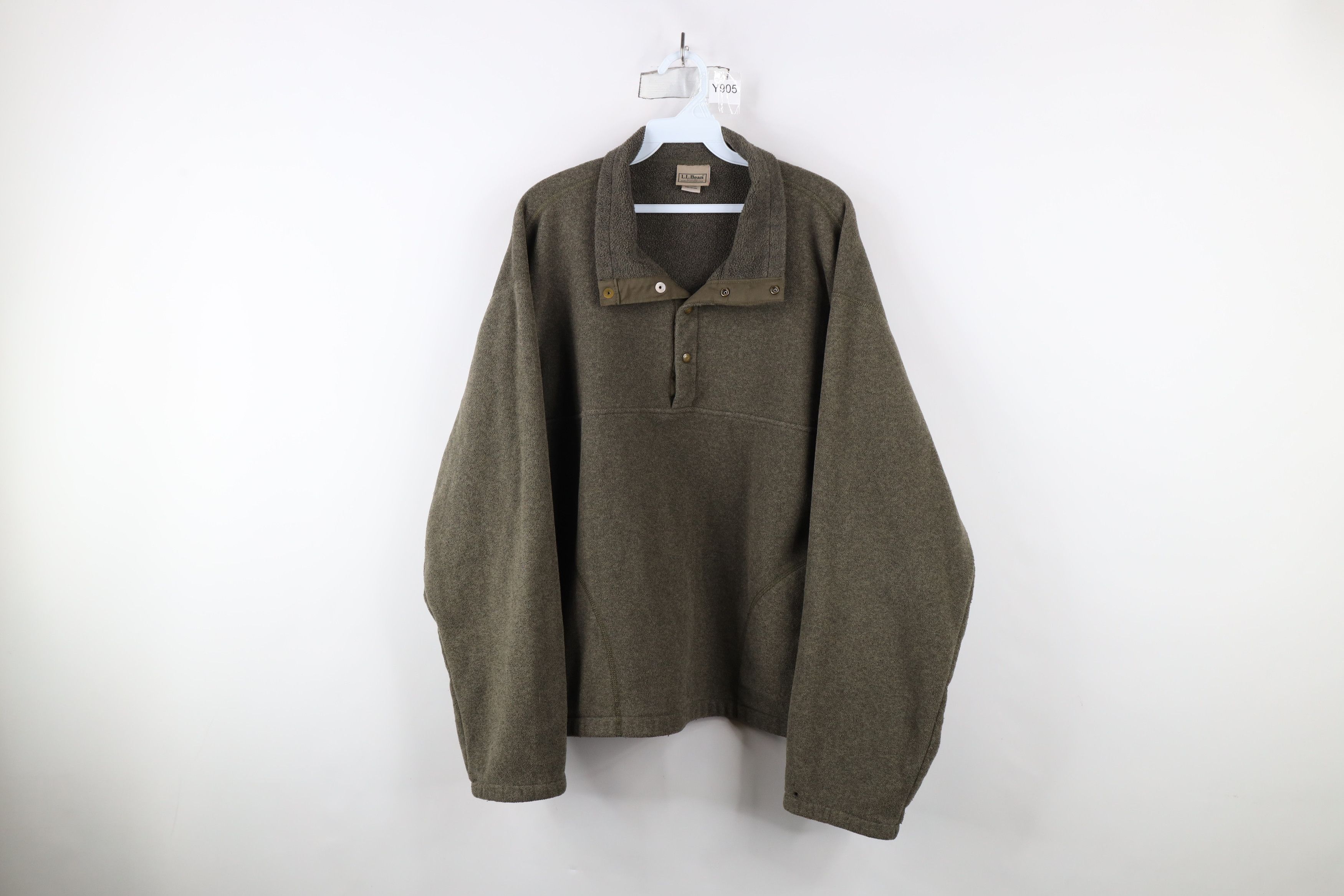 L.L. Bean × Vintage Vintage 90s LL Bean Snap Button Fleece Pullover Sweater USA Size US L / EU 52-54 / 3 - 1 Thumbnail