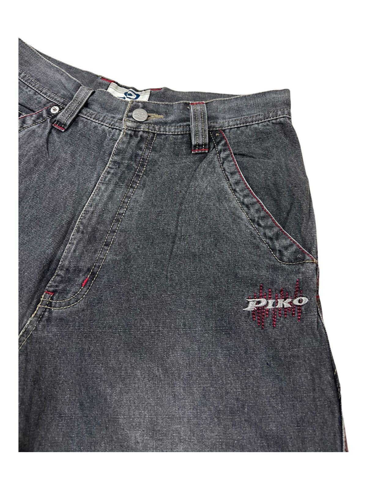 Ed Hardy Y2K Piko Big Pockets Embroidery Baggy Oversize Painter Jeans Size US 27 - 6 Thumbnail