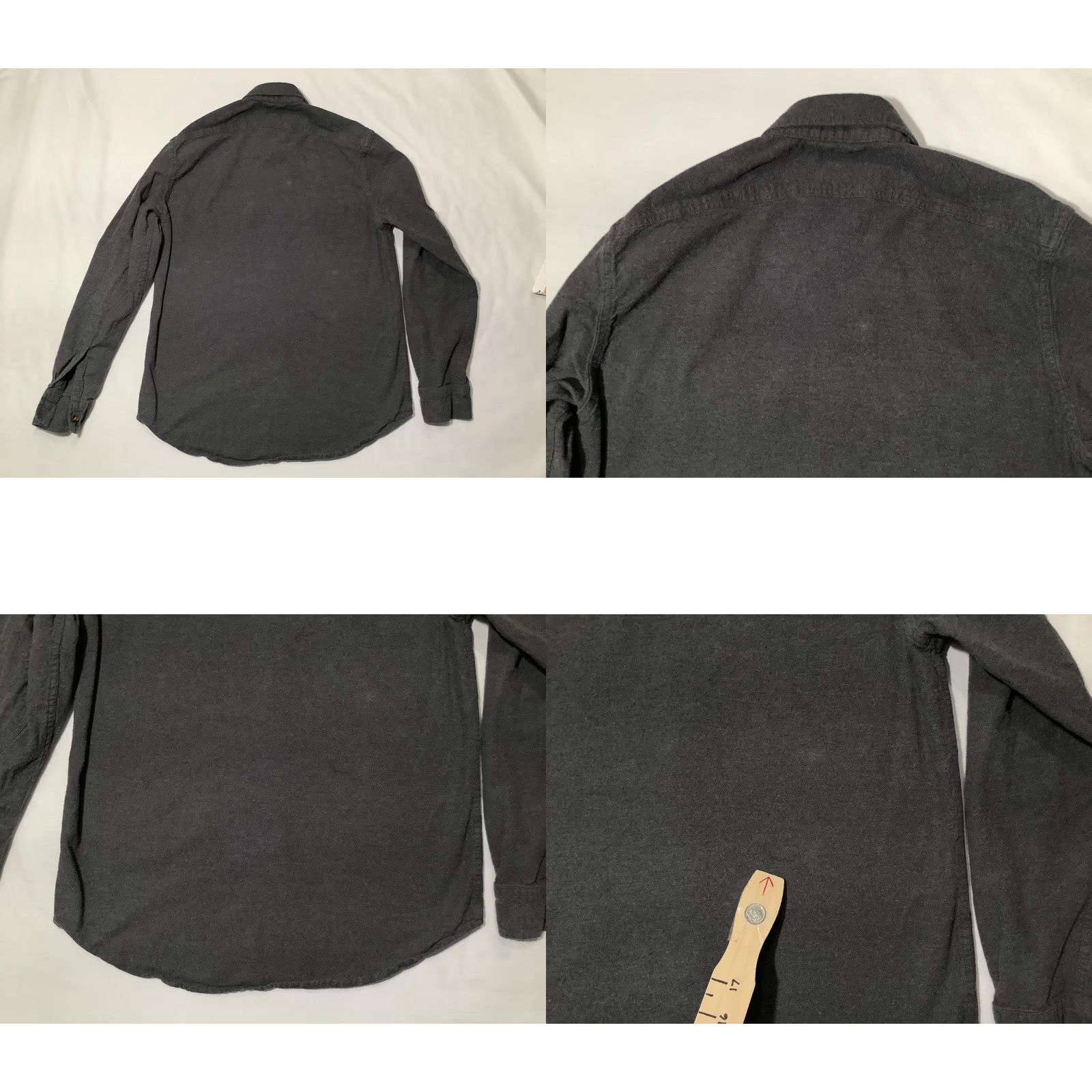 J.Crew J.Crew Shirt Mens Medium Charcoal Gray Flannel Workshirt Button Front Pockets Size US M / EU 48-50 / 2 - 8 Thumbnail