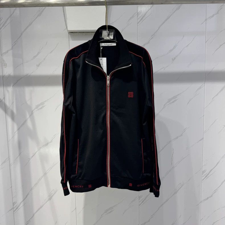 Givenchy Givenchy Four-Grid Black and Red Embroidered Logo Zippered Size US L / EU 52-54 / 3 - 1 Thumbnail