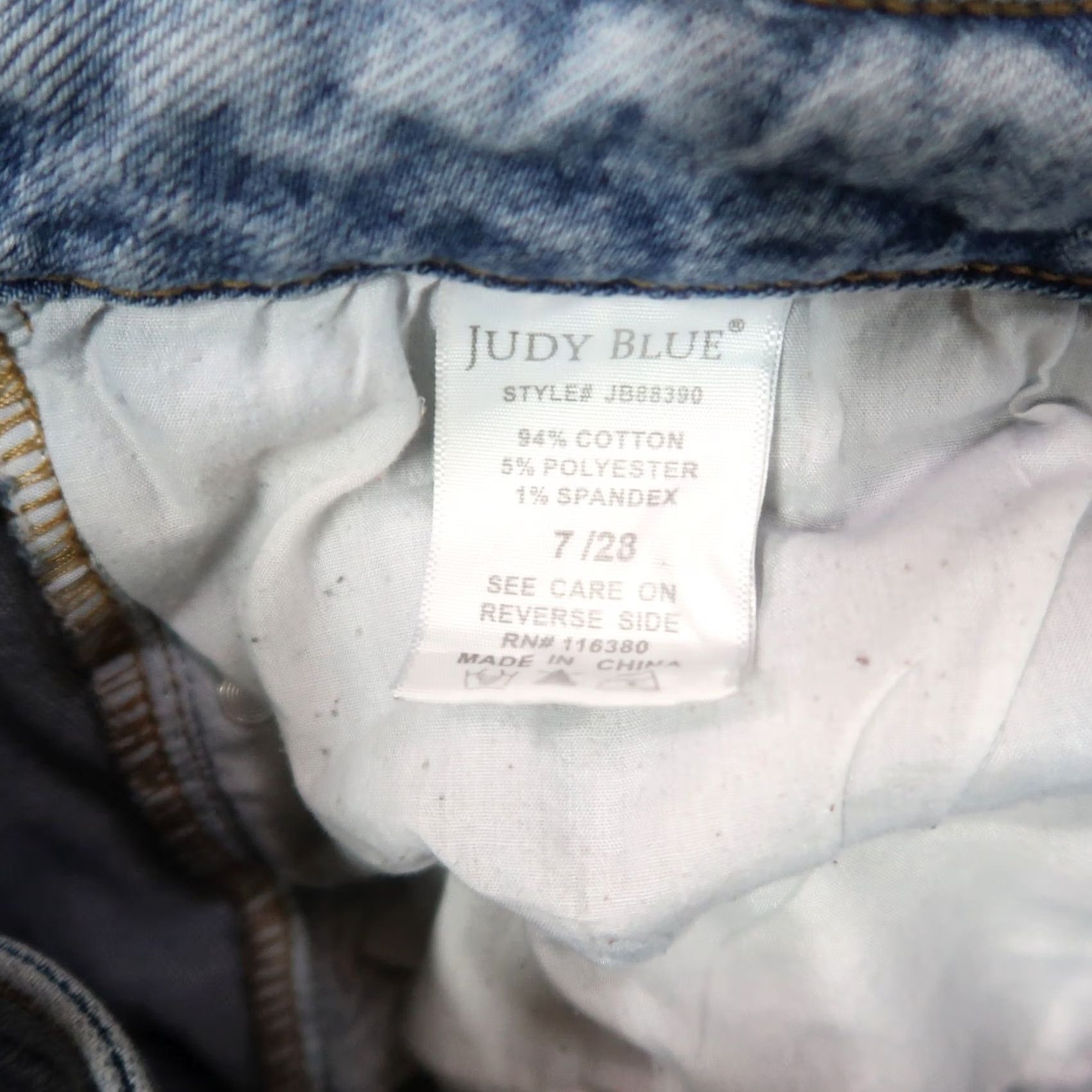 Denime Judy Blue Skinny Fit Jeans Women's 7/28 Blue Stretch Denim Mid Rise Jeans Slim Regular 5-Pocket Design 28in Waist 26in Inseam Size 28" / US 6 / IT 42 - 5 Thumbnail