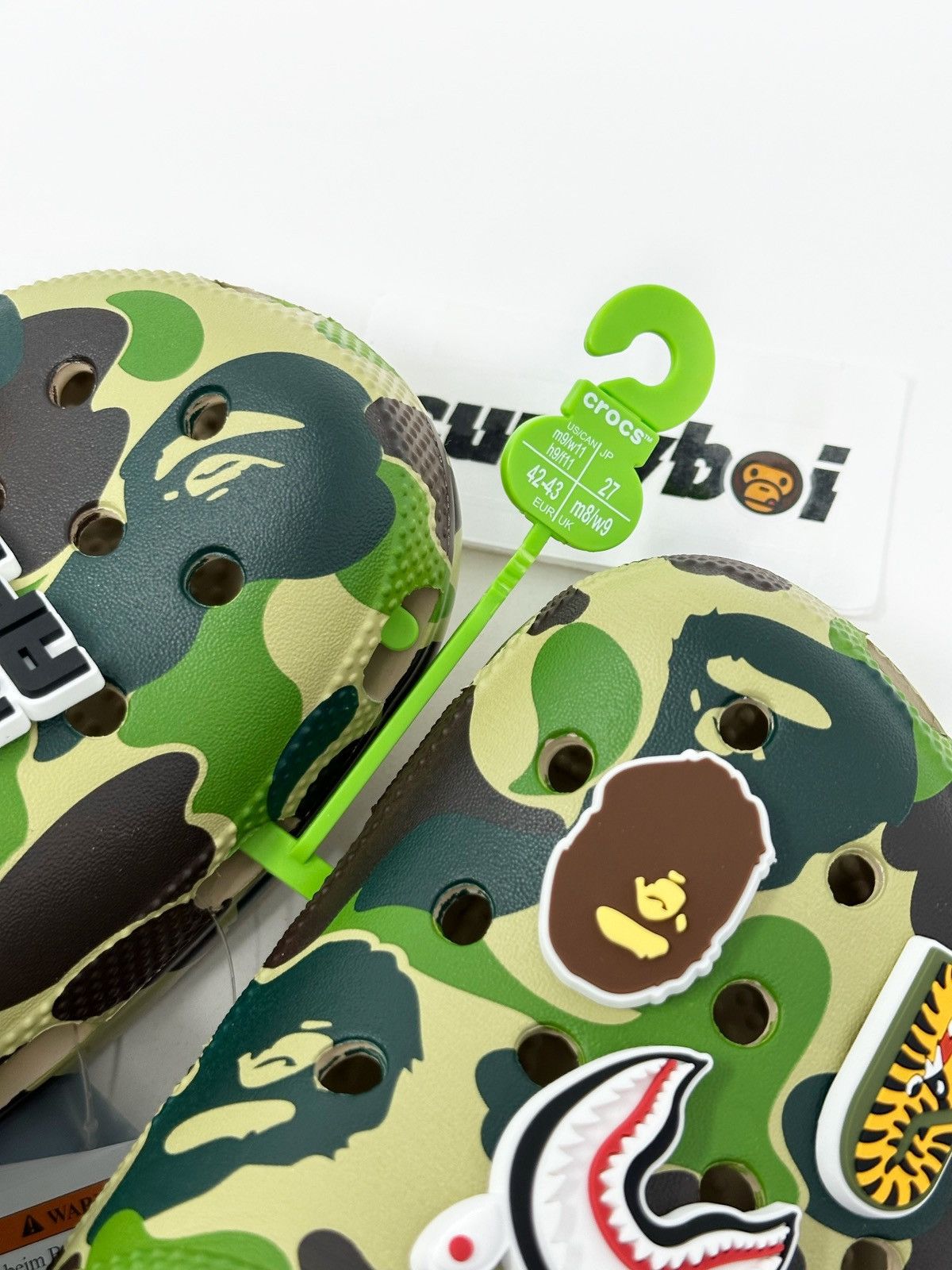 Bape × Crocs Crocs Classic Clog A Bathing Ape ABC Camo Green Size US 9 / EU 42 - 8 Thumbnail