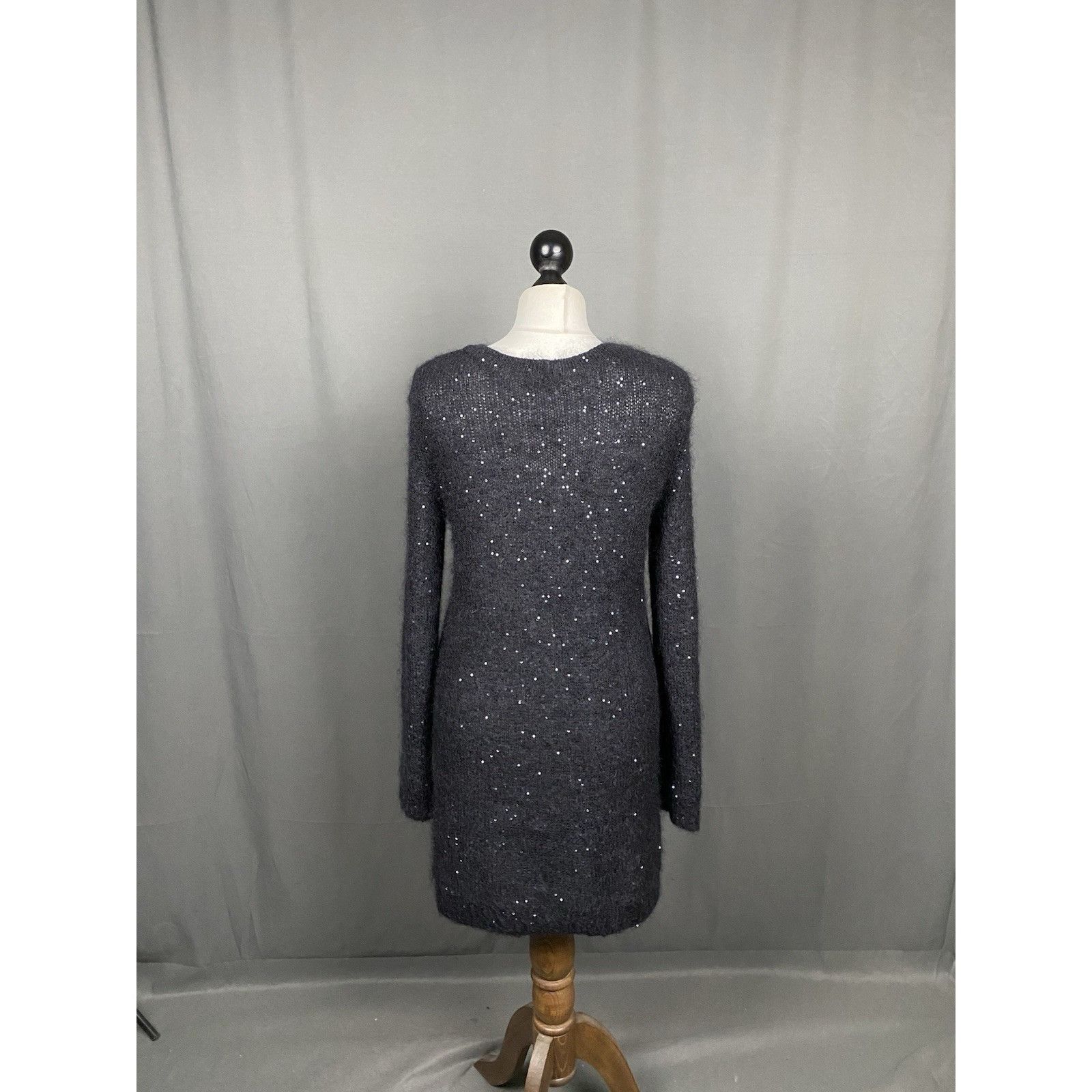 Saint Laurent Paris Saint Laurent RECENT Black Wool Oversized Glitter Knitted Cr Size M / US 6-8 / IT 42-44 - 8 Thumbnail