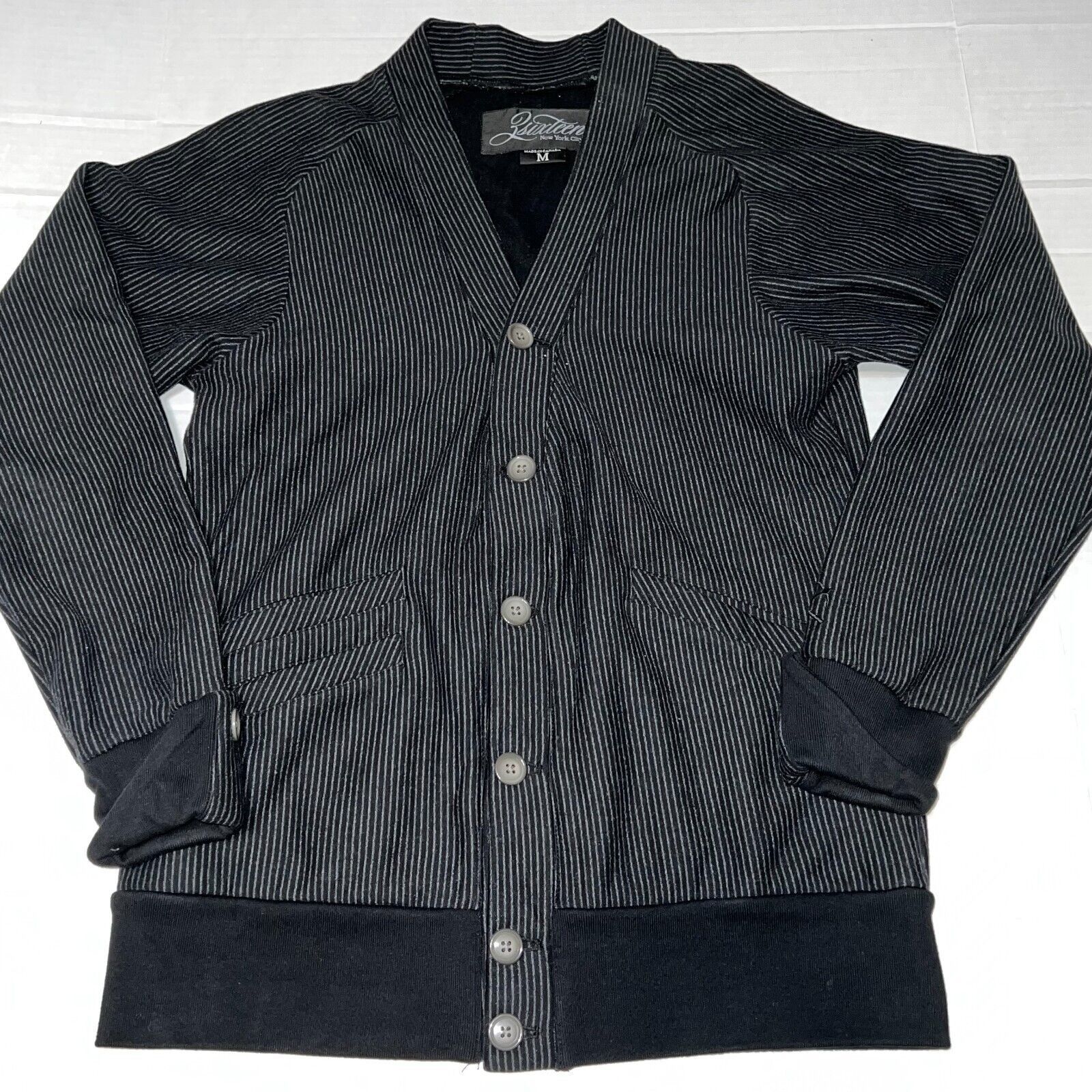3sixteen 3sixteen Fleece Striped Cardigan Sweatshirt Sweater Medium Size US M / EU 48-50 / 2 - 2 Thumbnail