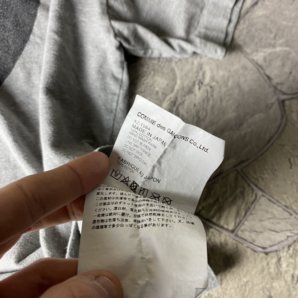Comme des Garcons Comme des Garcons CDG T-SHIRT (GRAY) Size US M / EU 48-50 / 2 - 6 Thumbnail