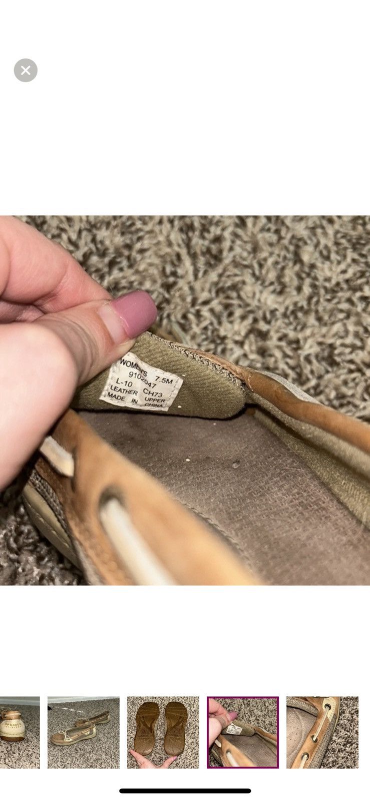 Sperry Sperry tan top sider boat shoe size 7 1/2 Size US 7.5 / IT 37.5 - 7 Thumbnail