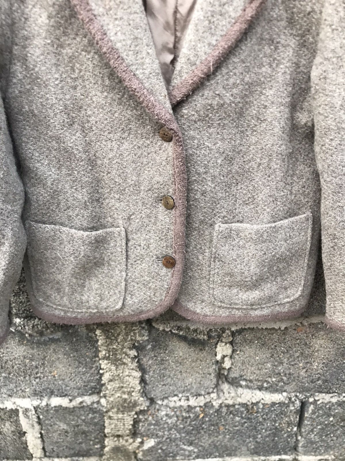 Japanese Brand × Vintage ⚡️Andre Bercher Wool Cropped Coat Size S / US 4 / IT 40 - 4 Thumbnail