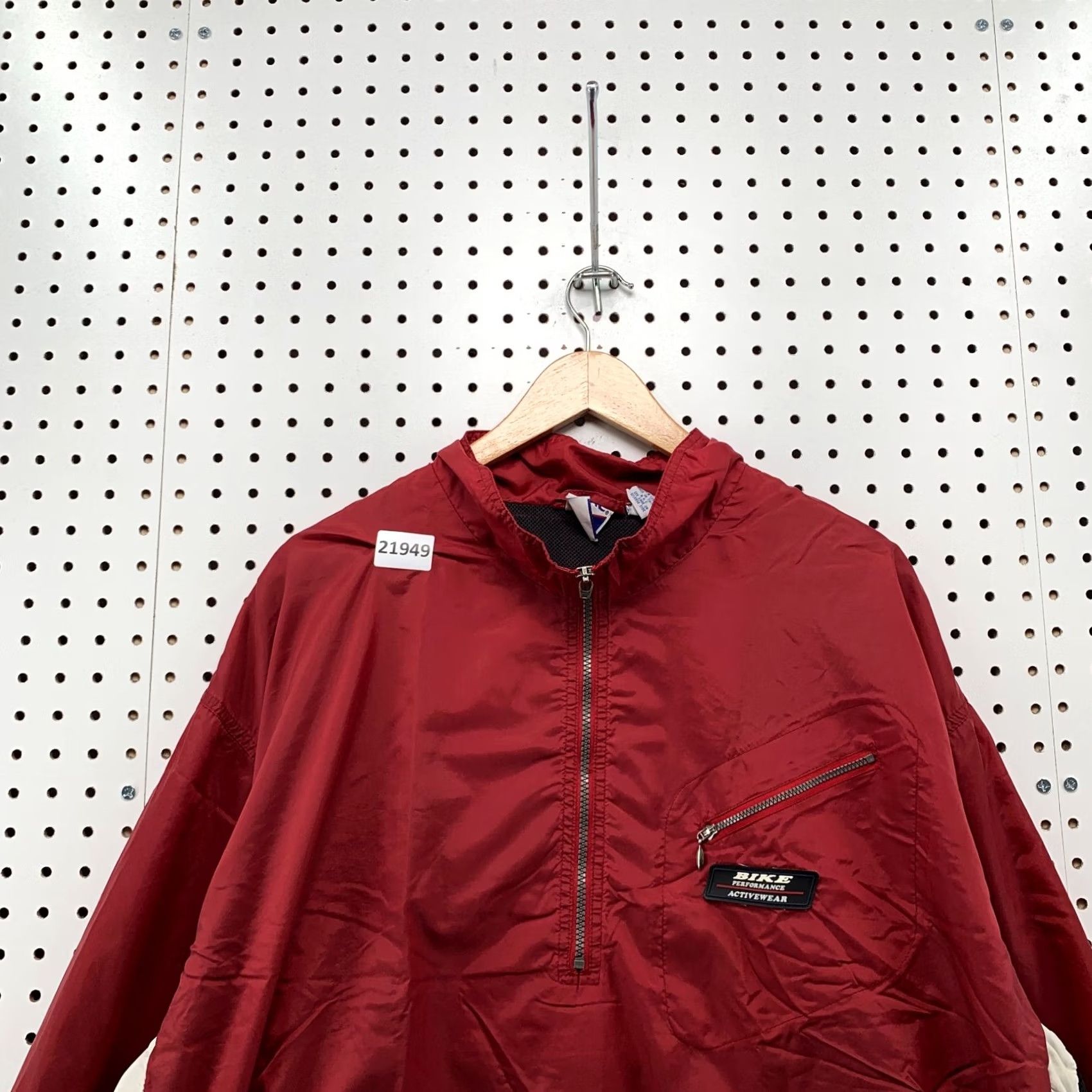 Vintage VINTAGE Bike Hooded Windbreaker Pullover Jacket Red Mens XL Size US XL / EU 56 / 4 - 7 Thumbnail