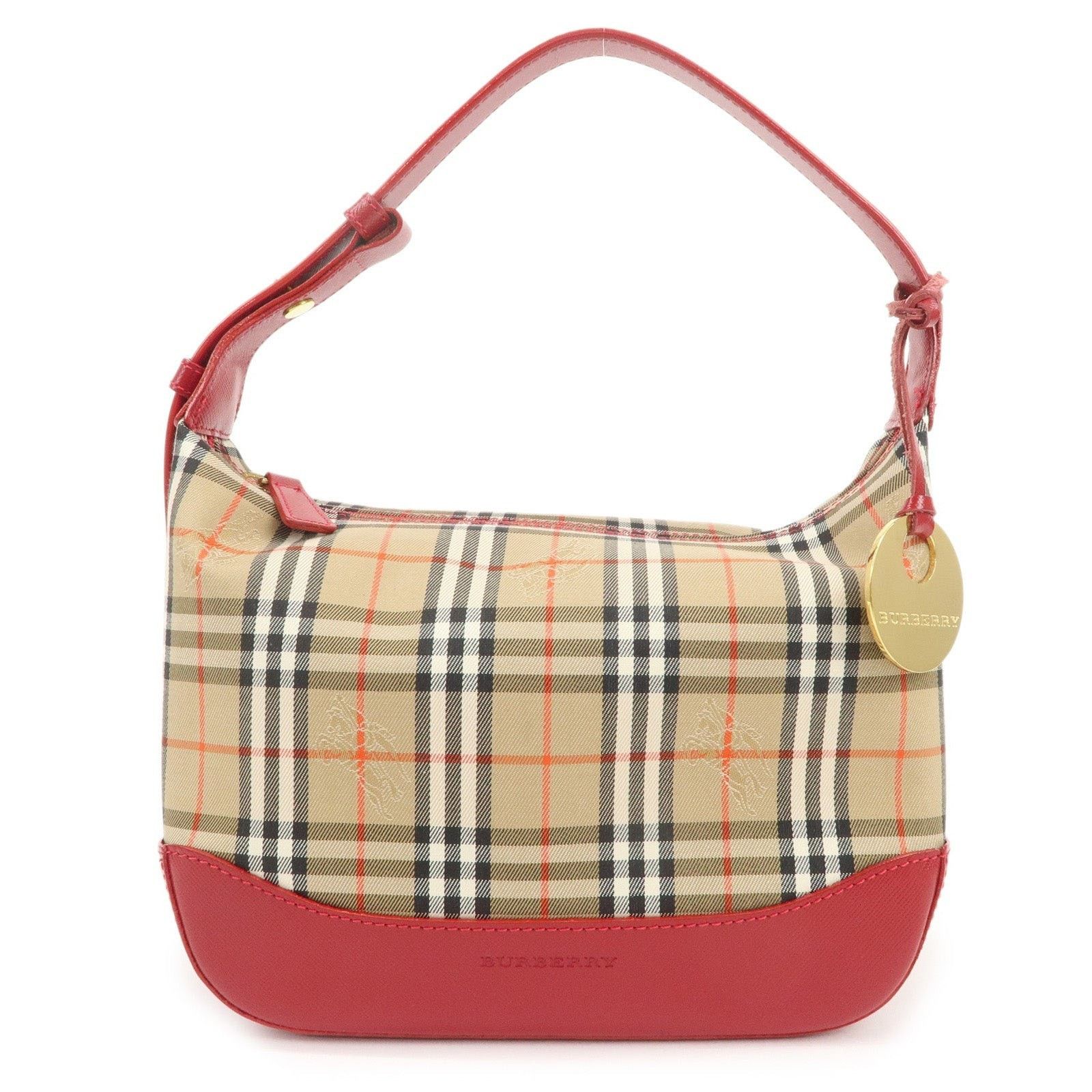 Burberry Burberry Nova Check Canvas & Leather Shoulder Bag Beige Size ONE SIZE - 1 Thumbnail
