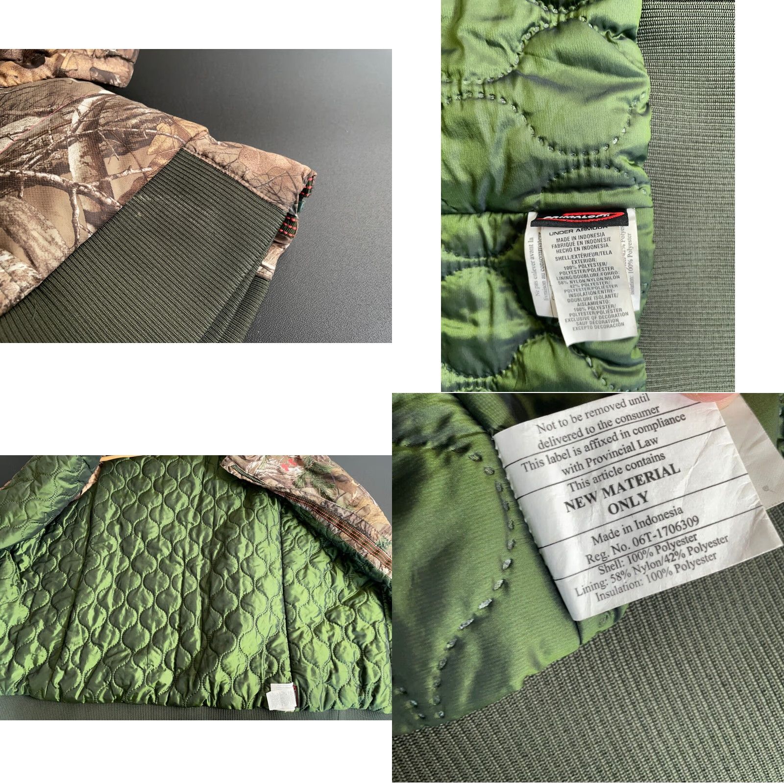 Under Armour Under Armour Camouflage Vest Women's XL Brown 90s Puffer Jacket Stand-Up Collar Zip Full Zip Insulated Lined Pockets Camouflage Nylon-Polyester Size XL / US 12-14 / IT 48-50 - 8 Thumbnail