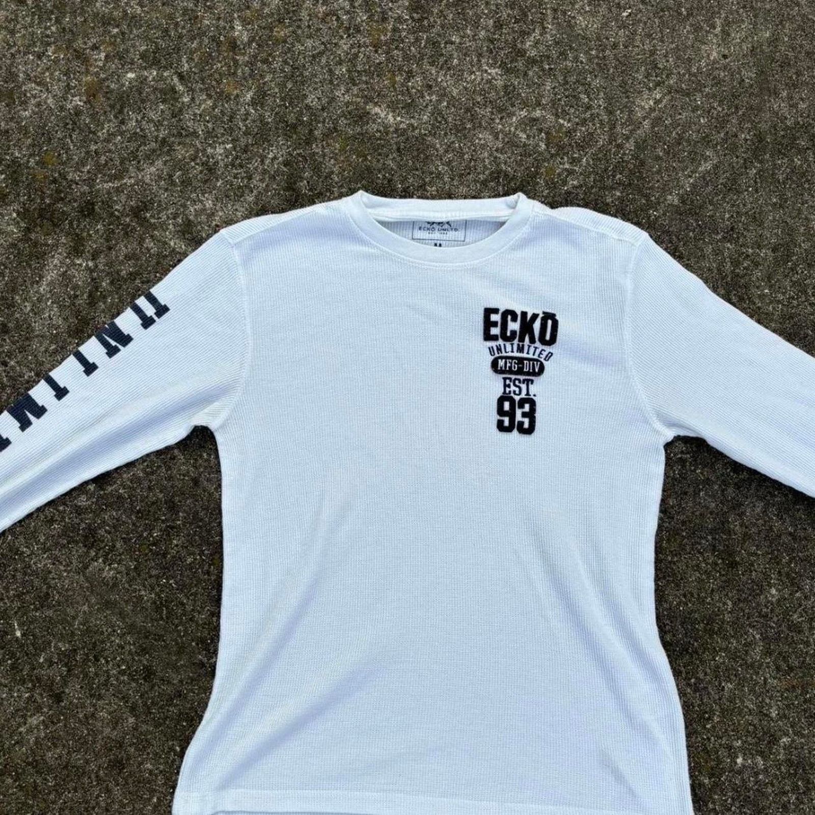 Ecko Unltd. Vintage Ecko Untld Y2K White Thermal Size US M / EU 48-50 / 2 - 2 Thumbnail