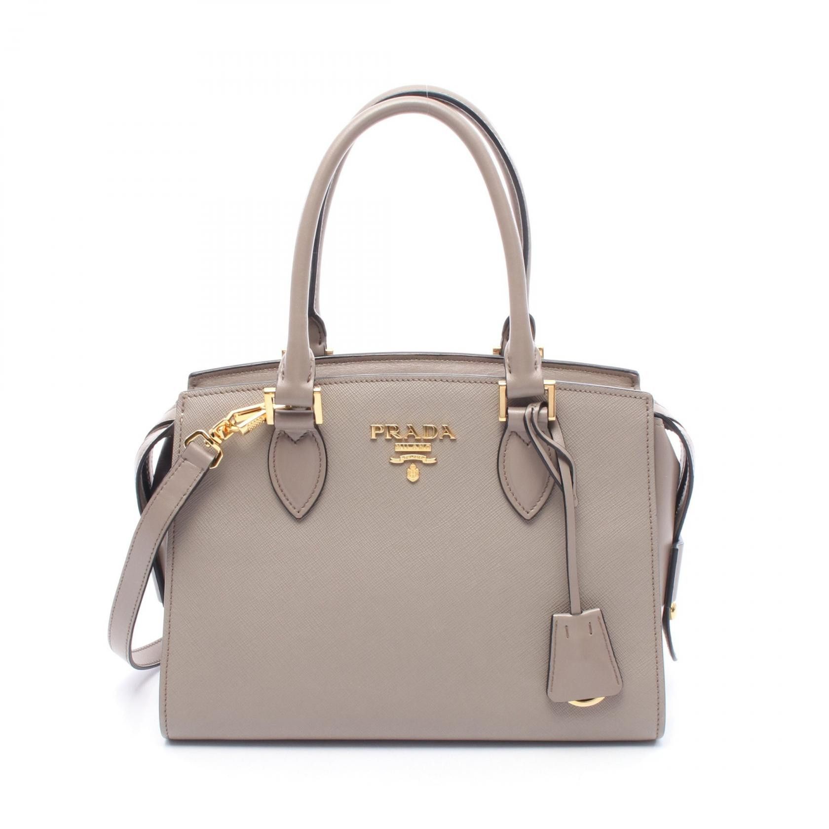Prada Prada Prada SAFFIANO + SOFT C Saffiano Leather Handbag Leather Handbag 1BA164 Size ONE SIZE - 1 Thumbnail