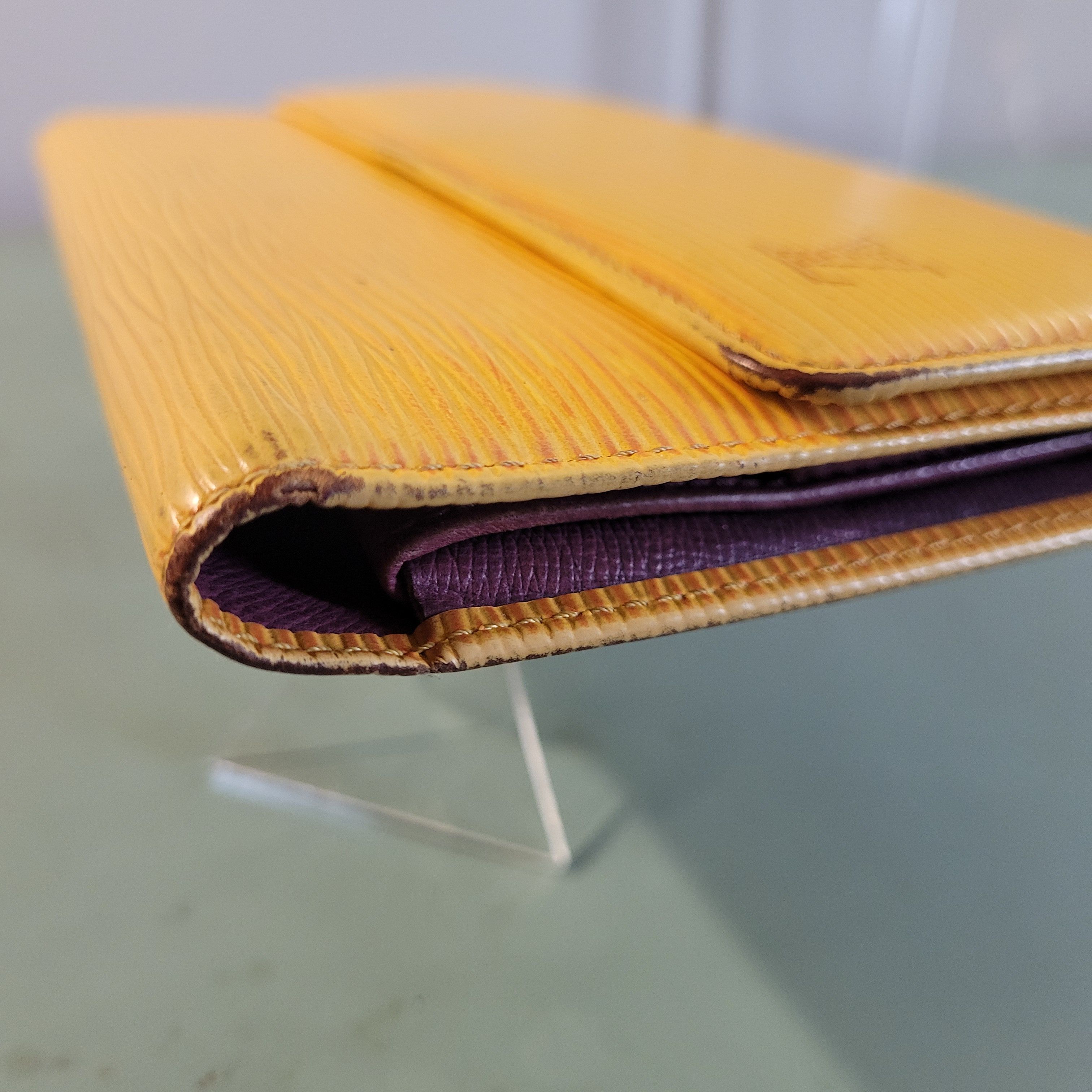 Louis Vuitton LV Epi Long Wallet Yellow and Purple International Size ONE SIZE - 9 Thumbnail