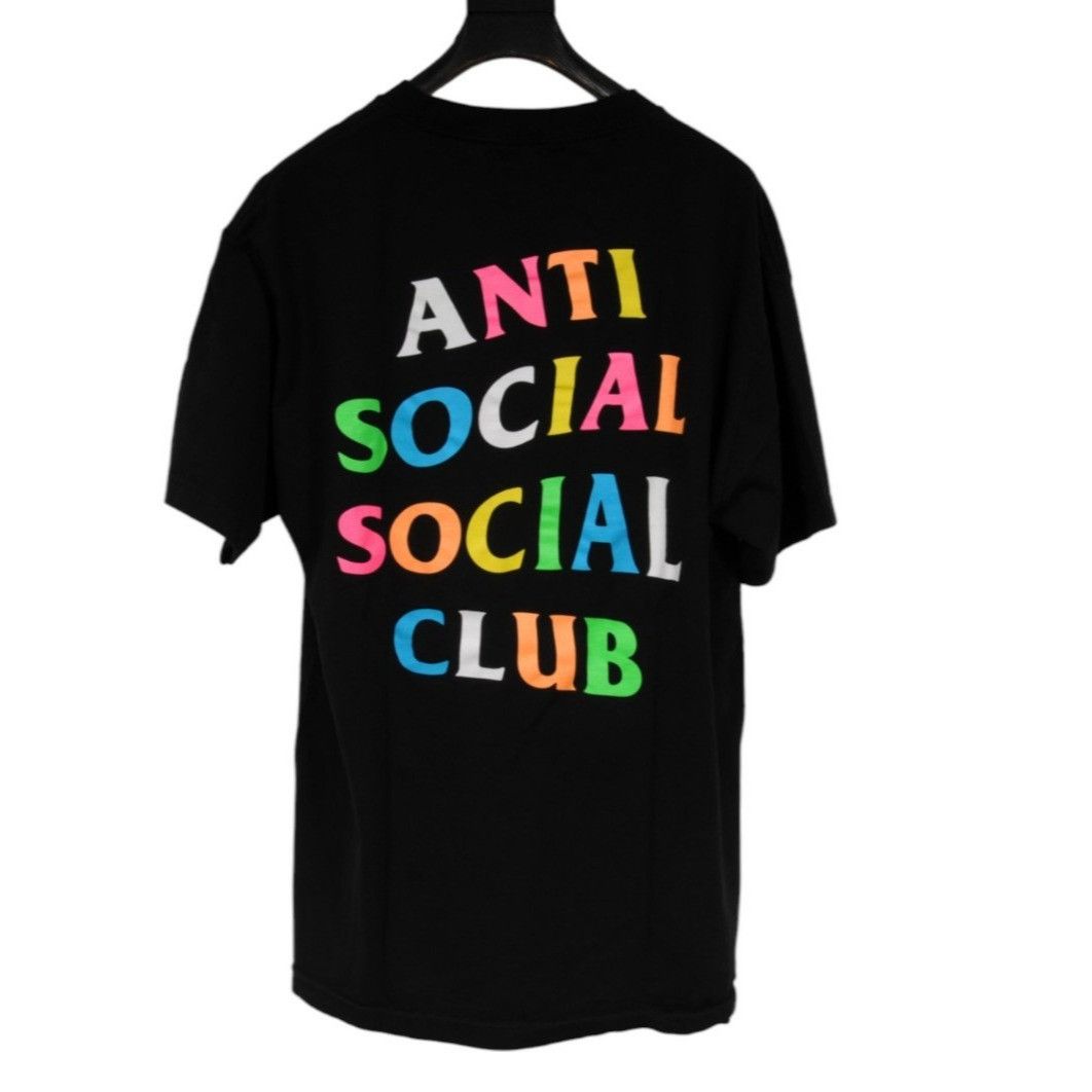 Anti Social Social Club Logo T Shirt Black Multi Color Size US L / EU 52-54 / 3 - 1 Thumbnail
