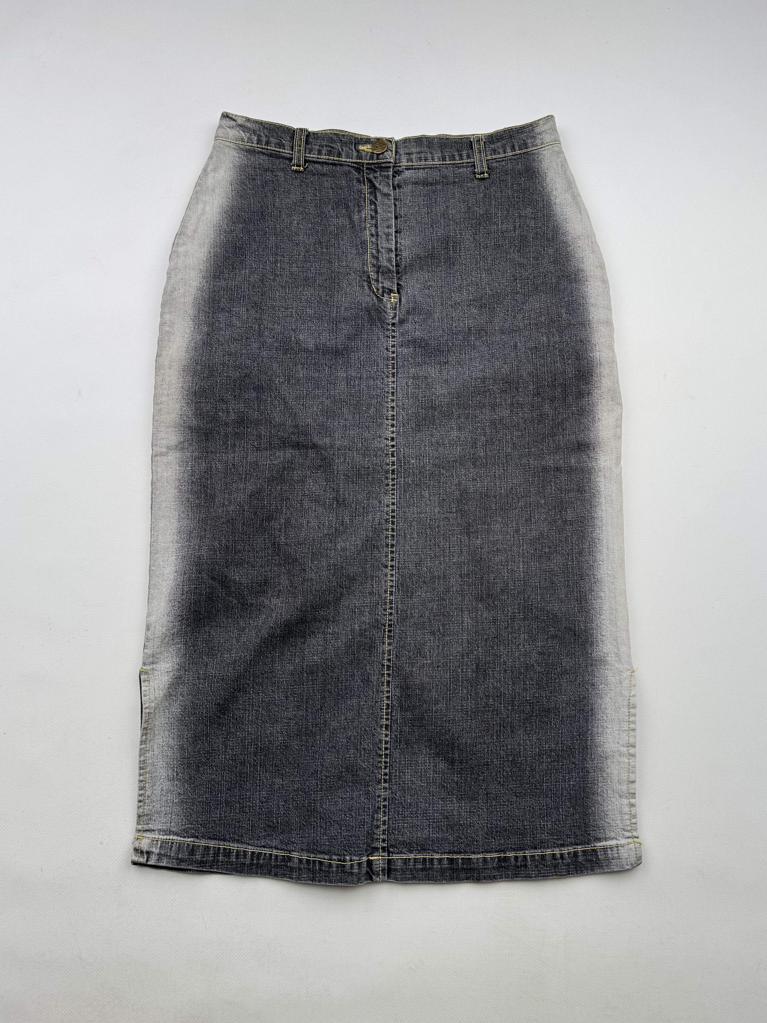 Vintage 90's Pencil Skirt With Faded Edges B96(V308)E2 Size 27" / US 4 / IT 40 - 1 Thumbnail