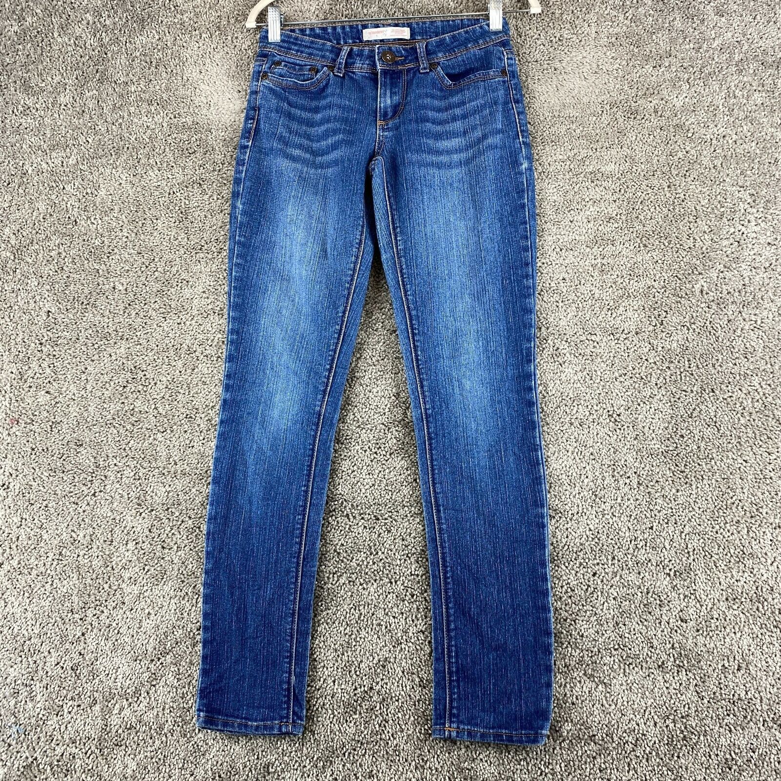 Vintage No Boundaries Skinny Jeans Women's 1 Blue Dark Denim Faded ...