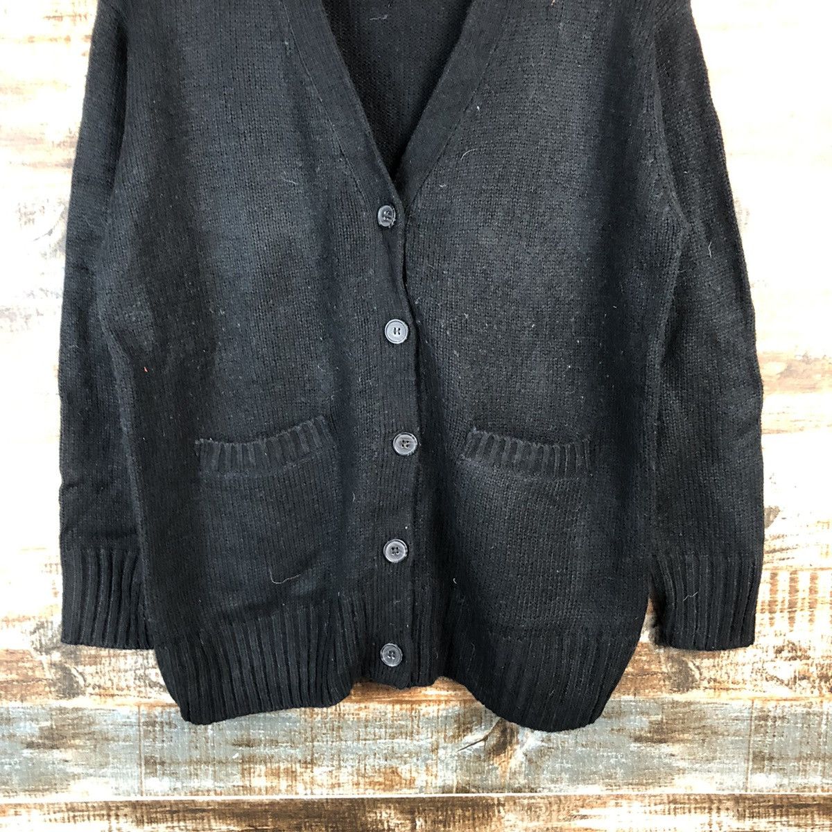 Homespun Knitwear DL Cinema Club Black Cardigan Knitwear #C573 Size US M / EU 48-50 / 2 - 3 Thumbnail