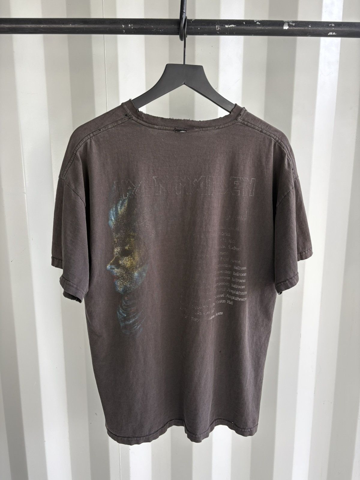 Band Tees Thrashed Iron Maiden Faded Distressed Shirt GRUNGE Band Size US XL / EU 56 / 4 - 3 Thumbnail