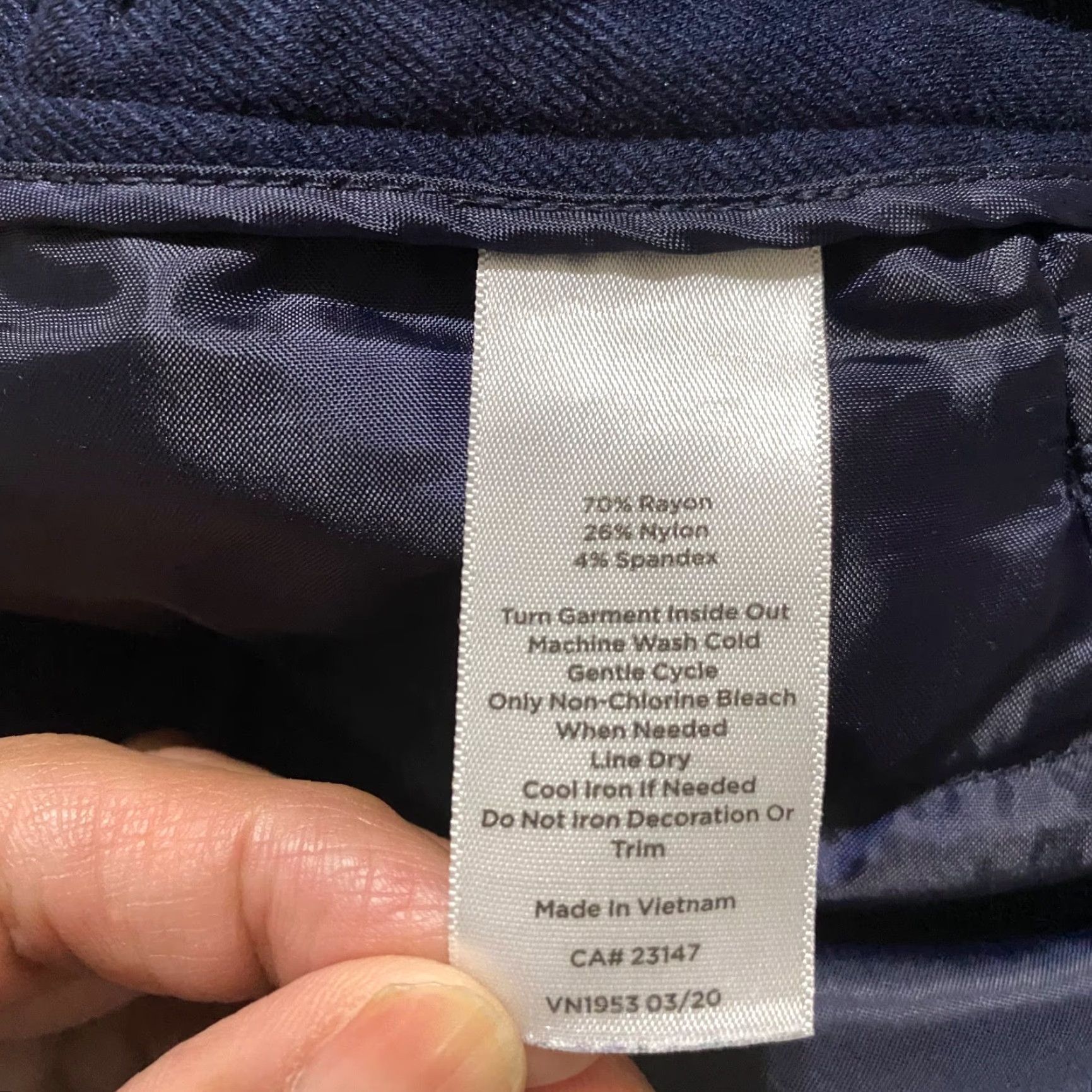 Talbots Talbots Blue Lexington Skinny Ankle Pants Ladies 12 Office Business Casual Formal Stretch 26in Inseam Holiday Preppy Womens Size 34" / US 12 / IT 48 - 4 Thumbnail