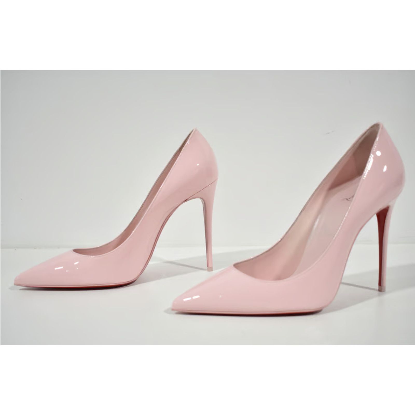 Christian Louboutin Kate 100 Poupee Pink Patent Leather Pointed Toe Heel Pump 35 Size US 5 / IT 35 - 12 Thumbnail