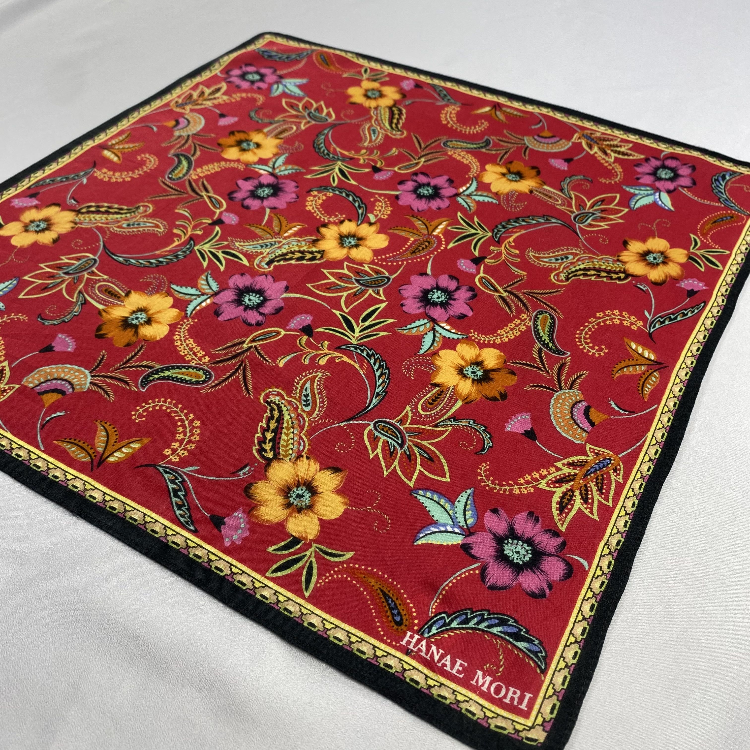 Hanae Mori × Vintage Hanae Mori Handkerchief / Neckerchief / Bandana-P881 Size ONE SIZE - 2 Thumbnail