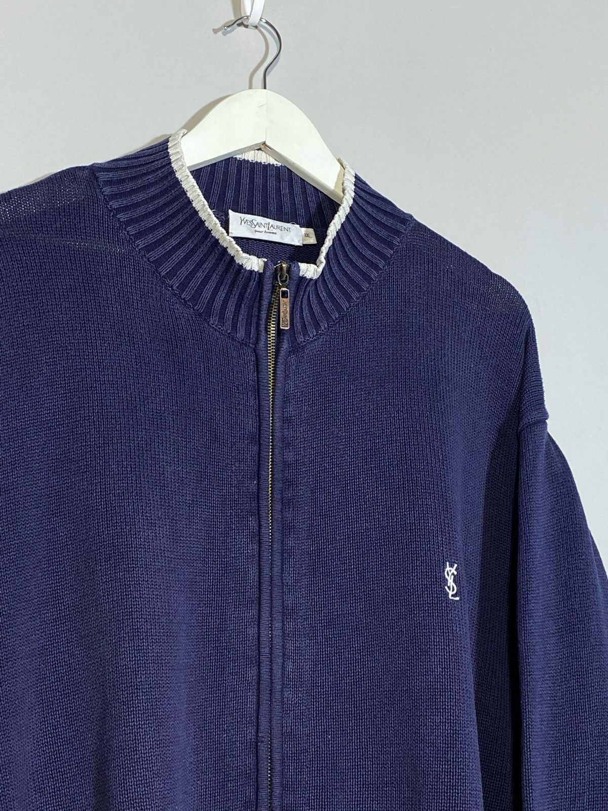 Yves Saint Laurent Vintage YSL Yves Saint Laurent Knit Full Zip Sweater Retro Size US XXL / EU 58 / 5 - 3 Thumbnail
