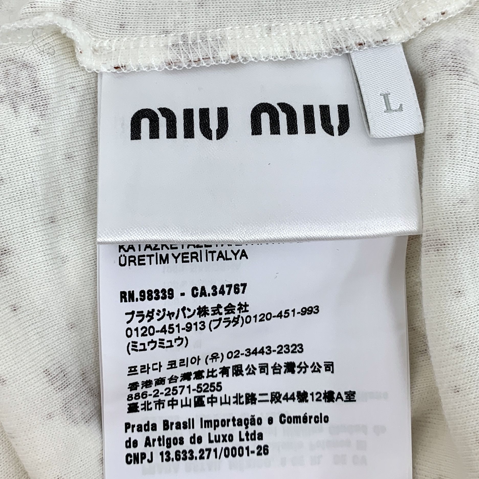 Miu Miu Miu Miu Floral Cotton Sleeveless Top White (L) Size L / US 10 / IT 46 - 8 Thumbnail