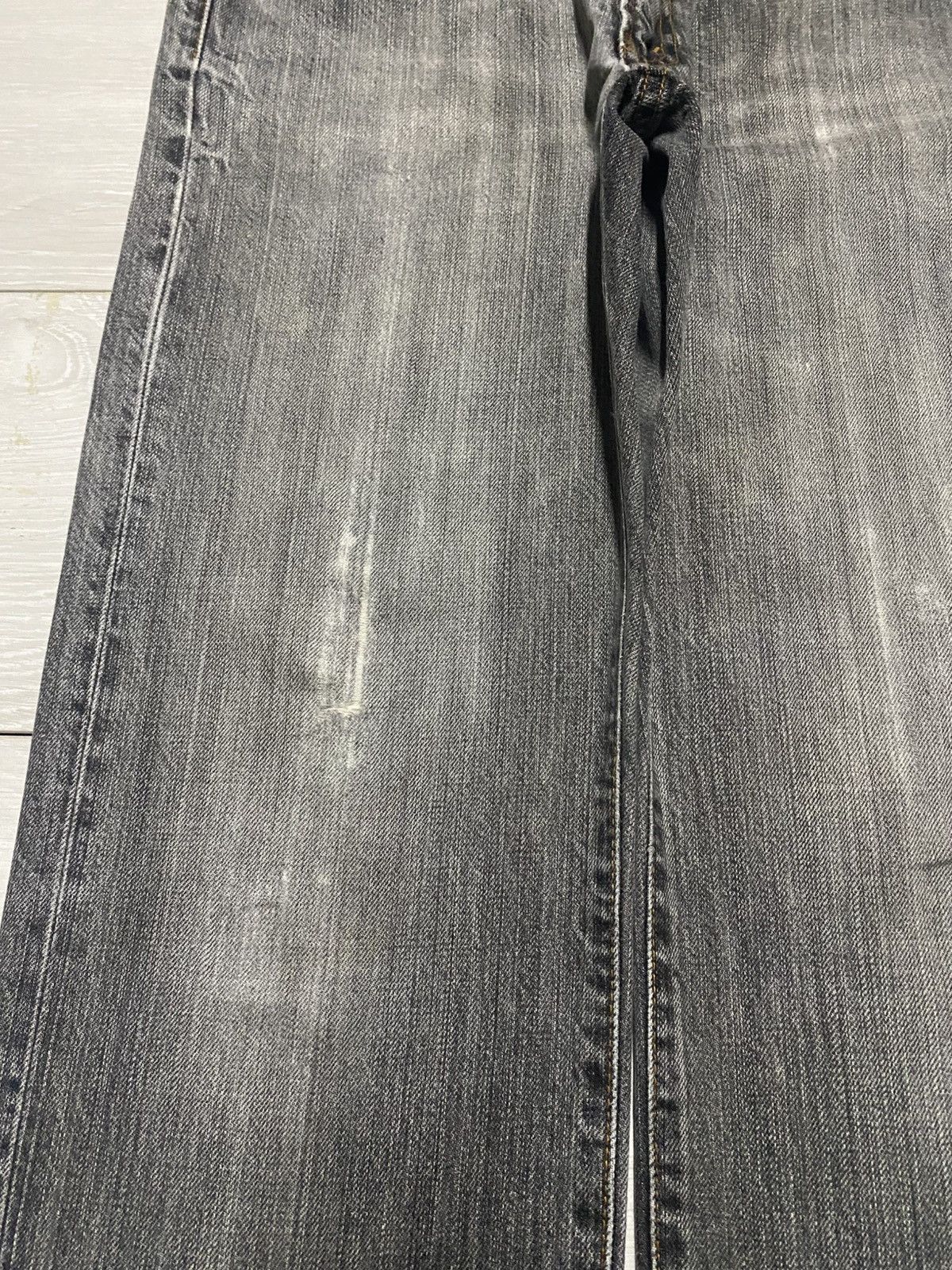 George Cox Cox Casual Clothing Grey Faded Distressed Loose Jeans Size US 29 - 7 Thumbnail