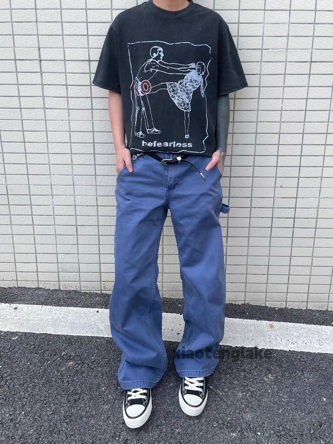 Designer Unisex outdoor sports loose baggy hiphop carpenter pants Size US 32 / EU 48 - 7 Thumbnail