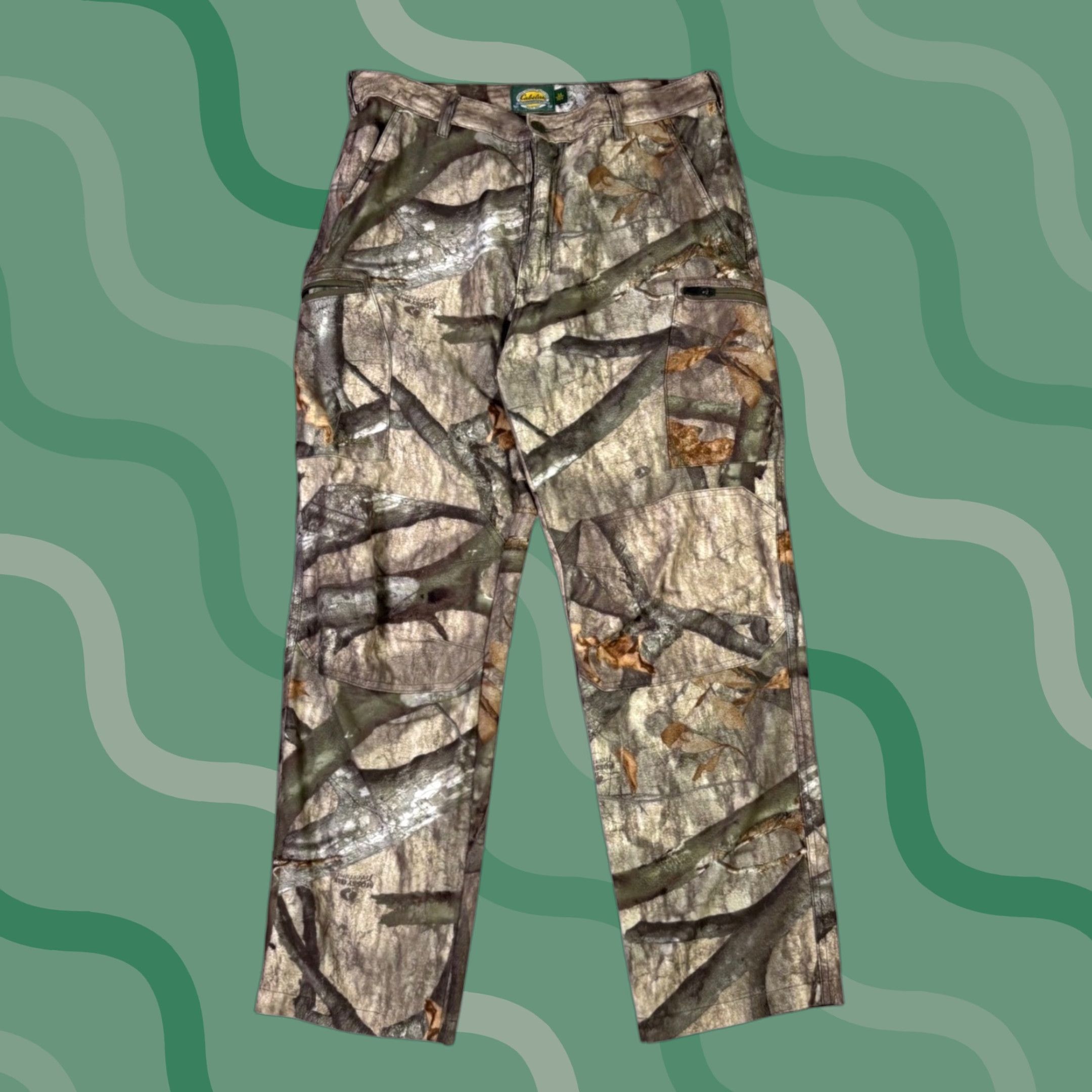 Vintage VINTAGE? No, actually: Cabela's Mossy Oak Treestand Camo Hunting Pants Mens 32 Reg Cargo Outdoor Gear Size US 32 / EU 48 - 1 Thumbnail