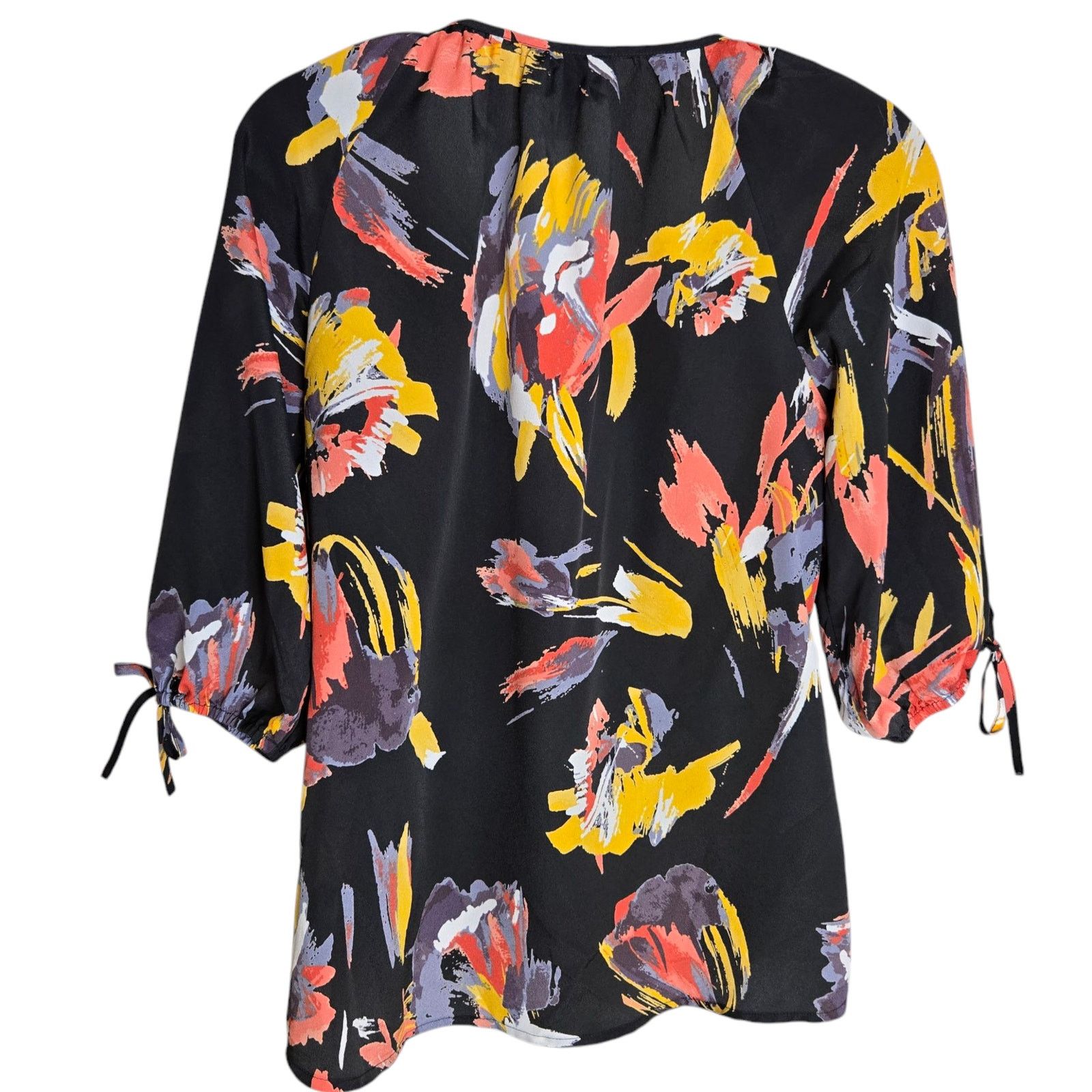 Loft Ann Taylor Loft Floral Top Small Abstract Brush Strokes Size S / US 4 / IT 40 - 5 Thumbnail