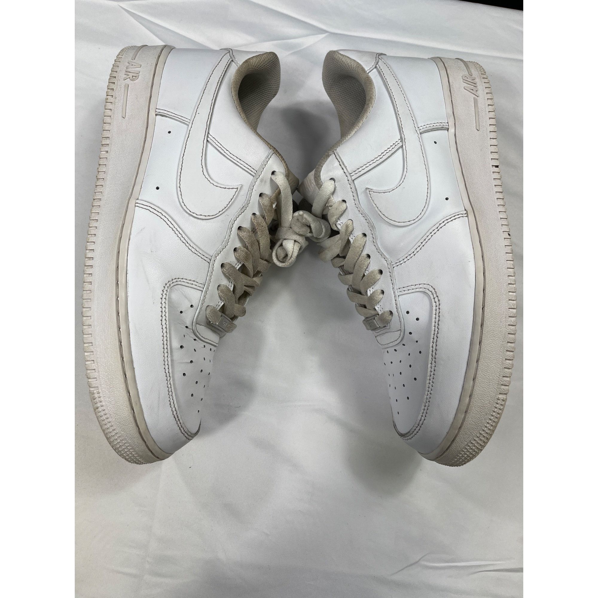 Nike Nike Mens White Air Force 1 Sneakers Size 11.5 SKU 7450 Size US 11.5 / EU 44-45 - 3 Thumbnail